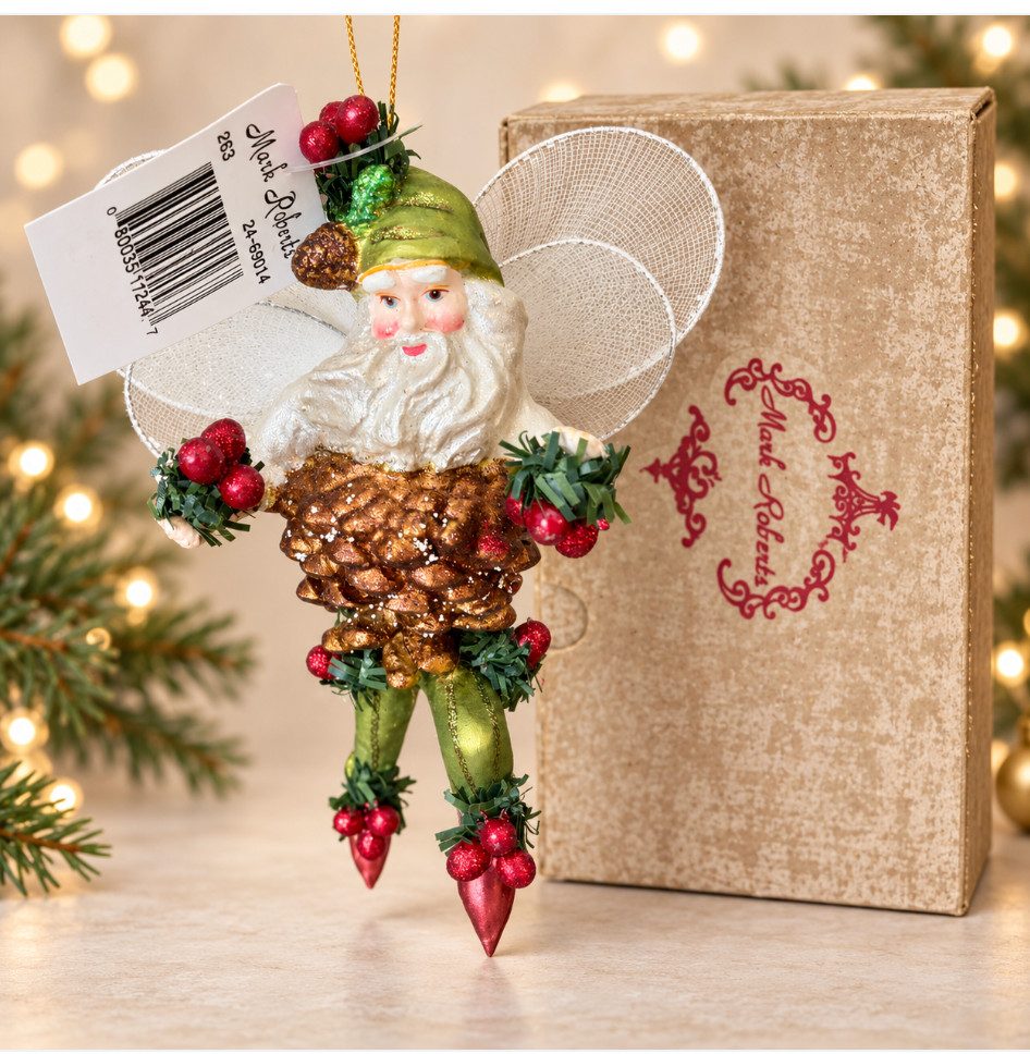 Mark Roberts Pinecone Fairy Christmas Ornament 7.” 24-69014 Box Tag Retired Mark Roberts Pinecone Fairy Christmas Ornament 7.” 24-69014 Box Tag Retired