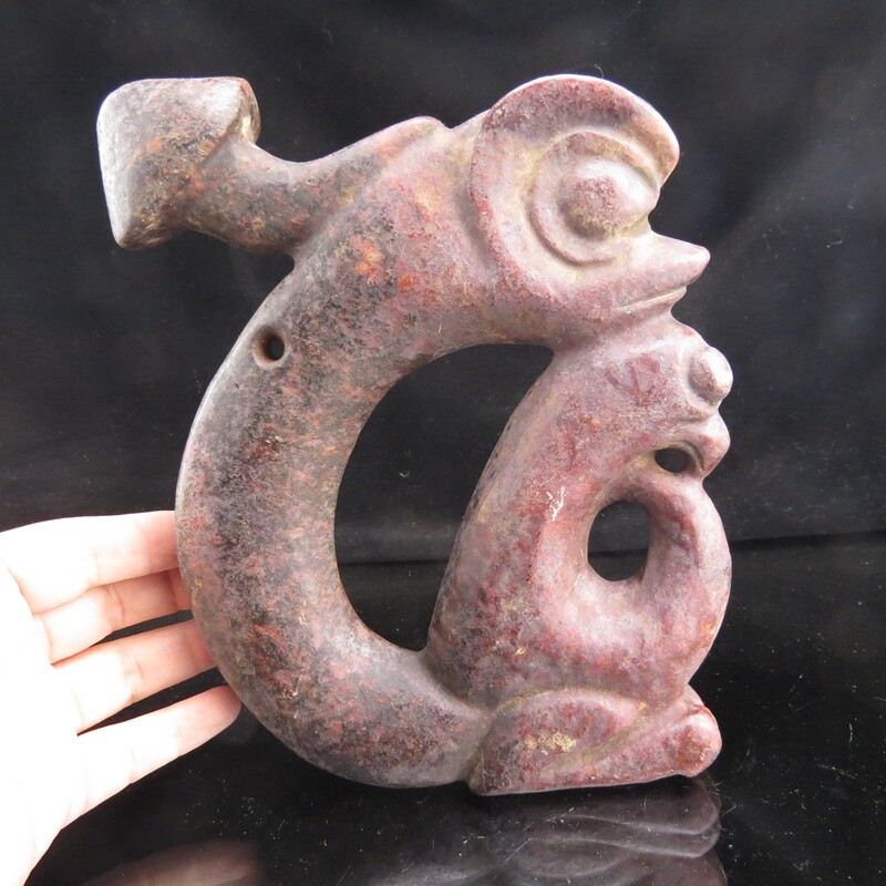 China,old jade,collectibles,hongshan culture,rare dragon,statues R(636)