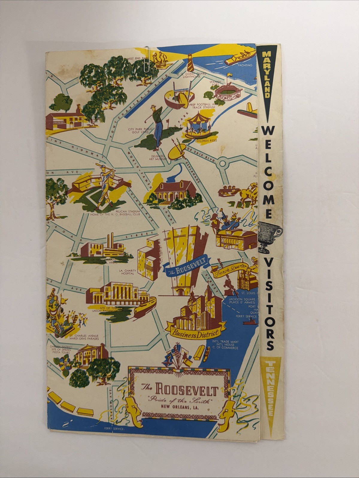 Dec 31, 1951 The Roosevelt Hotel New Orleans Menu Welcome MD Vs TN Sugar Bowl Dec 31, 1951 The Roosevelt Hotel New Orleans Menu Welcome MD Vs TN Sugar Bowl