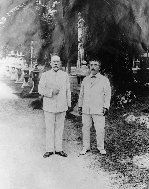 Robert Koch bacteriologist Germany on a visit to JapanKoch with pr- Old Photo