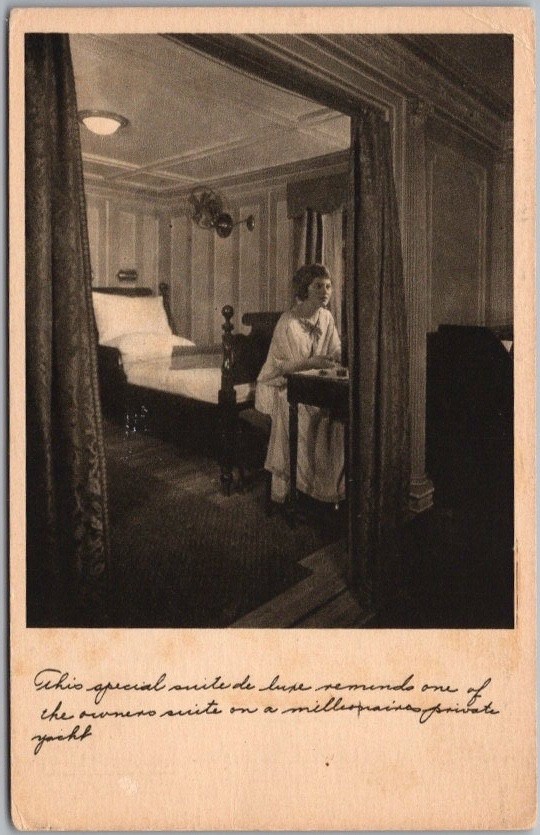 c1920s S.S. PRESIDENT HARDING Ocean Liner Postcard 