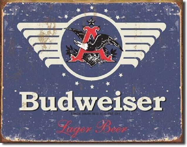 Anheuser Busch Budweiser Bud 1936 Vintage Weathered Style Metal Tin Sign New