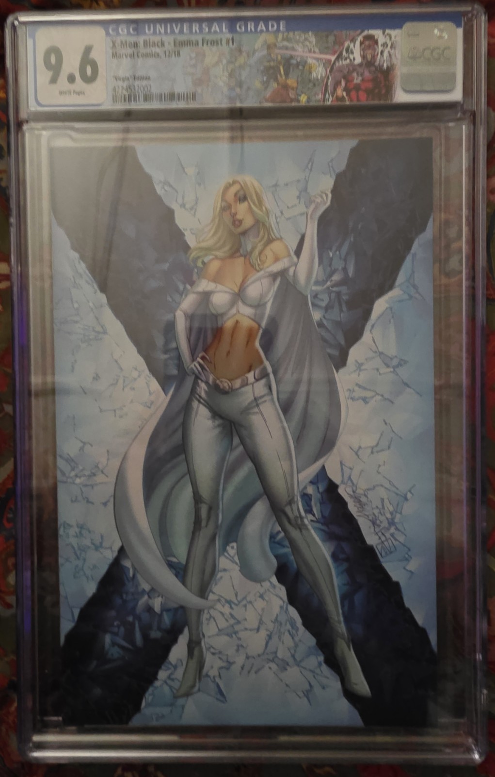 X-Men Black Emma Frost 1, J Scott Campbell 1:100 Variant, CGC Graded 9.6, 2018 X-Men Black Emma Frost 1, J Scott Campbell 1:100 Variant, CGC Graded 9.6, 2018