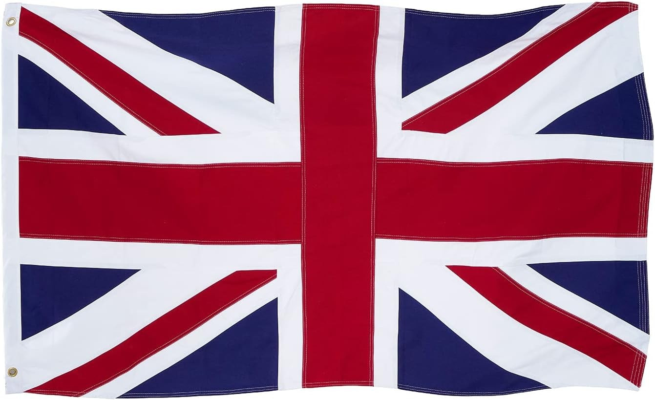 Homissor British Flag 4x6 Union Jack England Flags Embroidered Sewn Stripes U... Homissor British Flag 4x6 Union Jack England Flags Embroidered Sewn Stripes U...