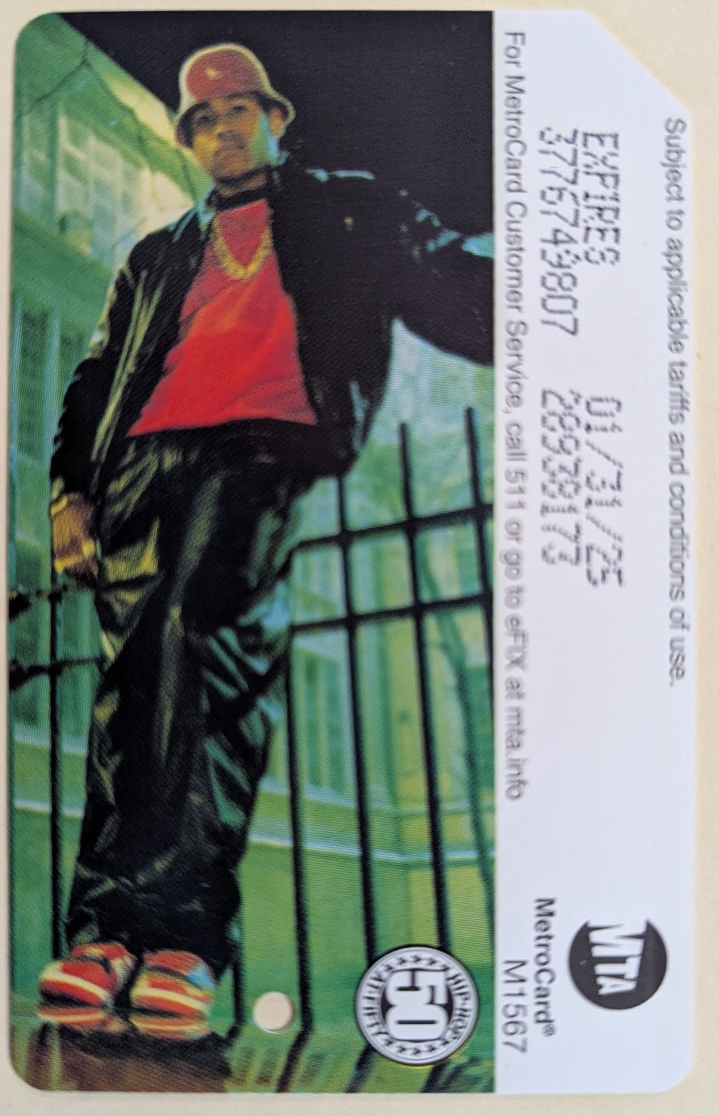 LL Cool J, Hip Hop 50 limited edition Metrocard-Expired, Mint LL Cool J, Hip Hop 50 limited edition Metrocard-Expired, Mint