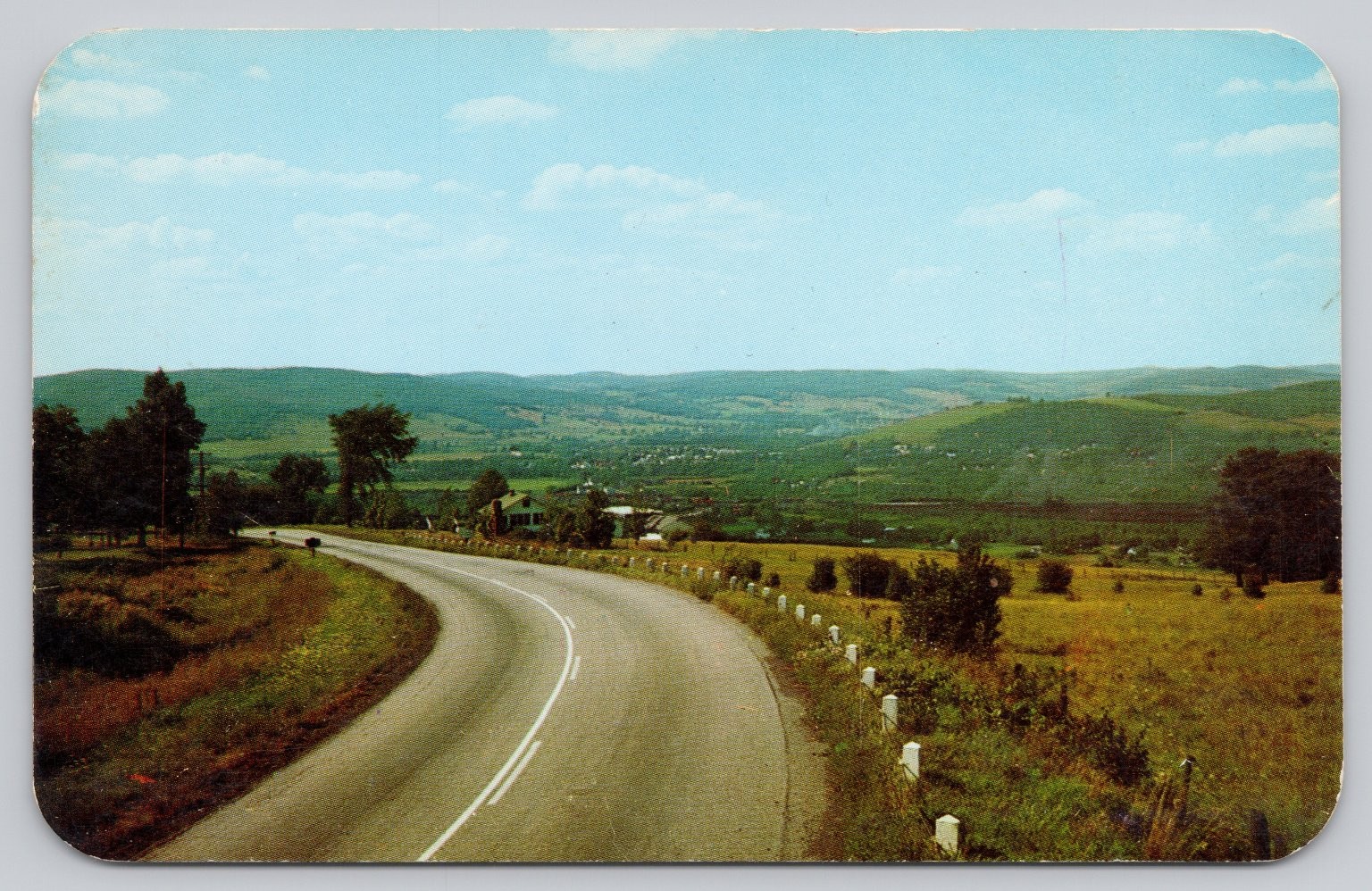 Vintage Photochrome Postcard Land of the Leatherstocking Franklin Mountain Vintage Photochrome Postcard Land of the Leatherstocking Franklin Mountain