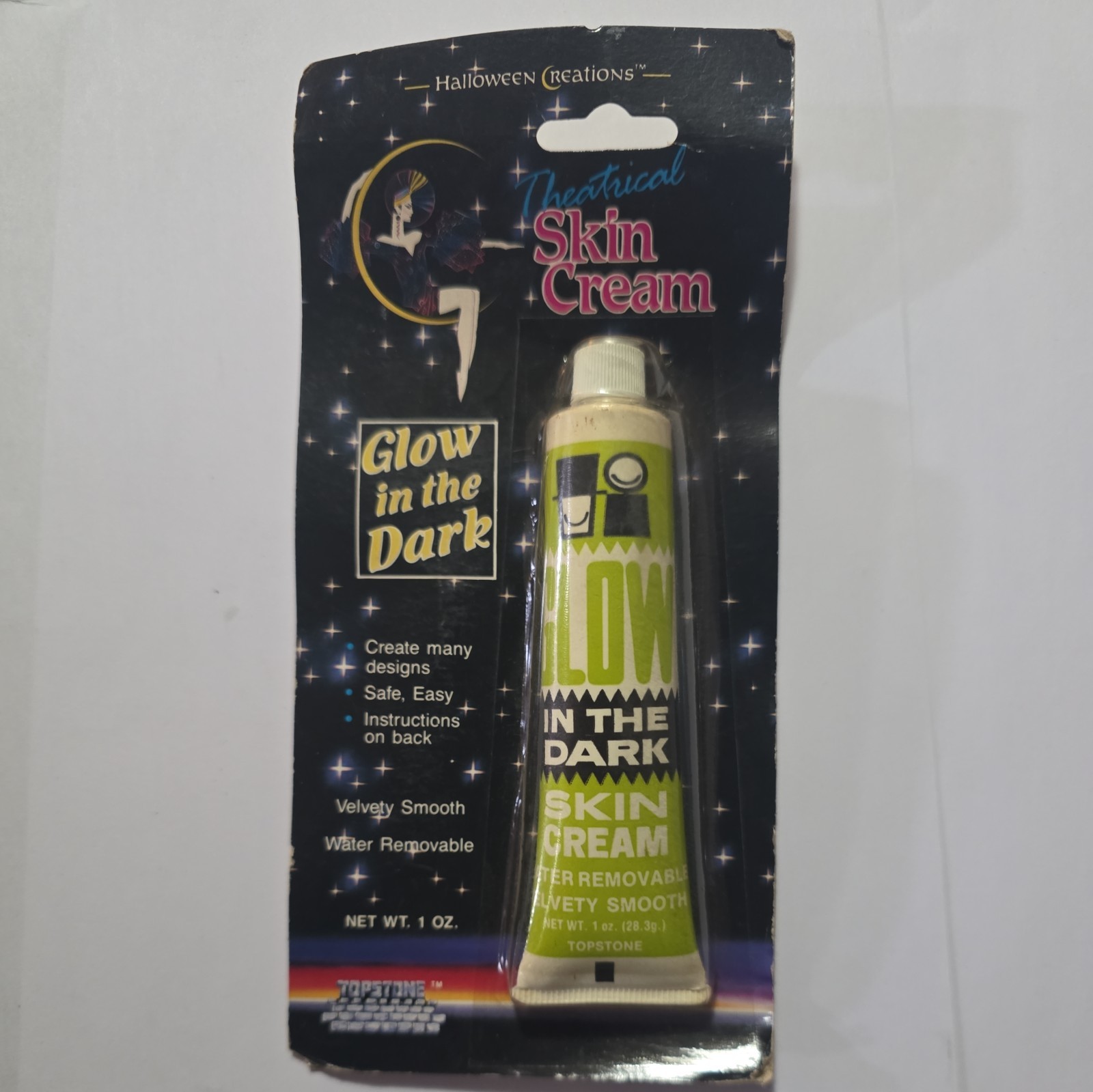 Sealed Vintage Topstone Halloween Glow in the dark skin cream. 