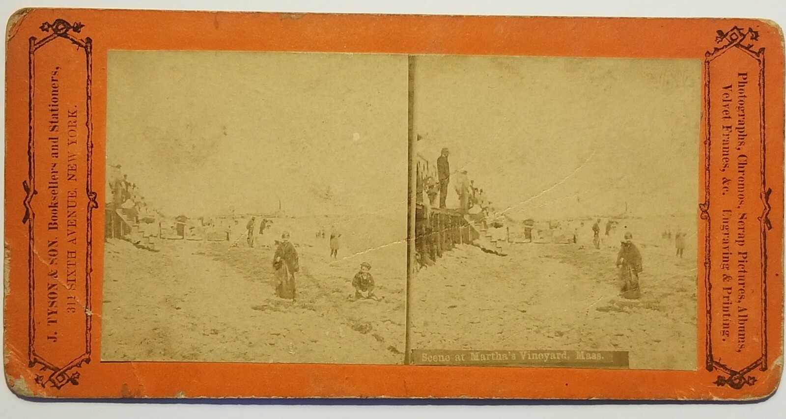 1870s MARTHA'S VINEYARD Massachusetts Stereoview Photo Bathers BEACH Swimming 1870s MARTHA'S VINEYARD Massachusetts Stereoview Photo Bathers BEACH Swimming