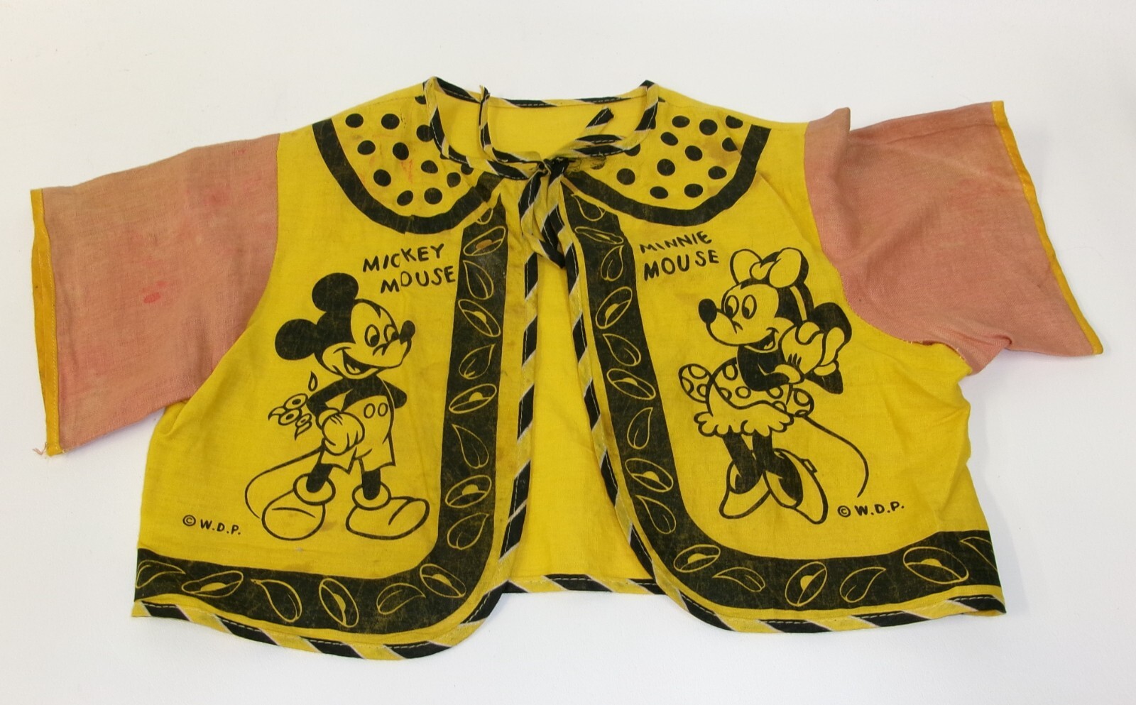 Vintage 1940s Walt Disney Mickey Minnie Mouse Child\'s Halloween Costume Shirt