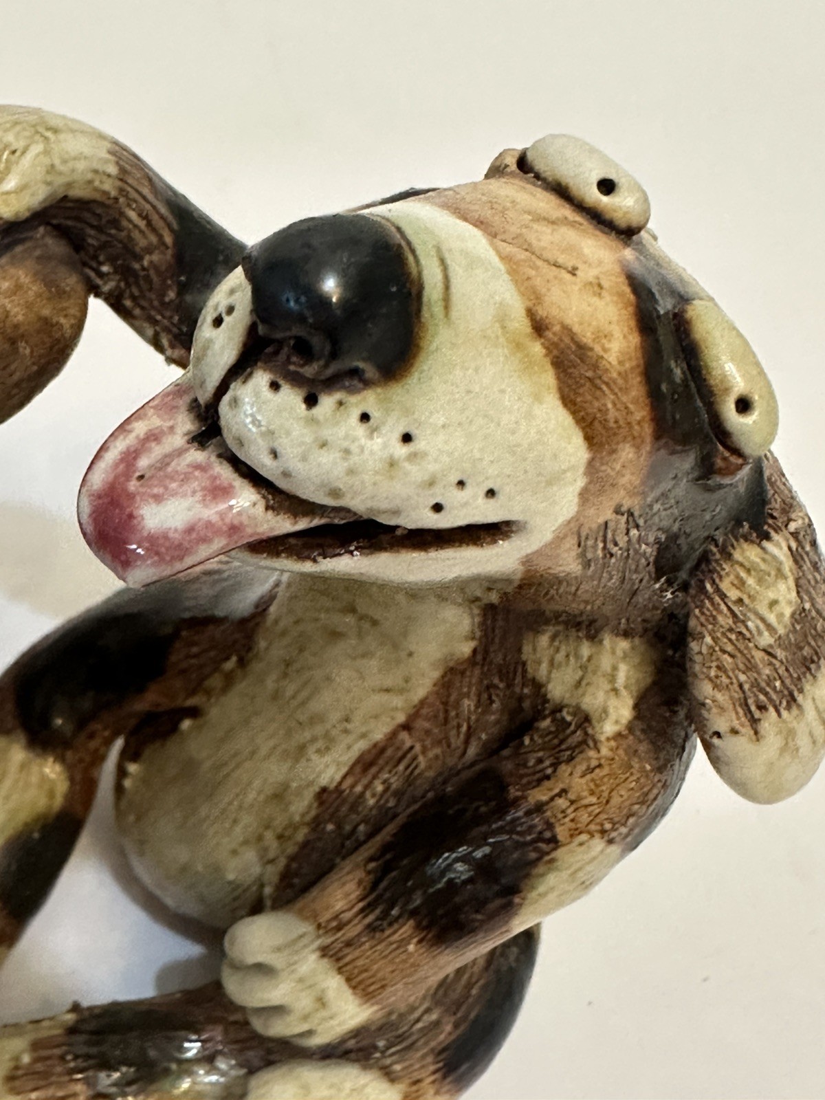 VTG Signed Wild Earth Spotted Dog Animal Pottery Art Stoneware Mug Cup Coffee