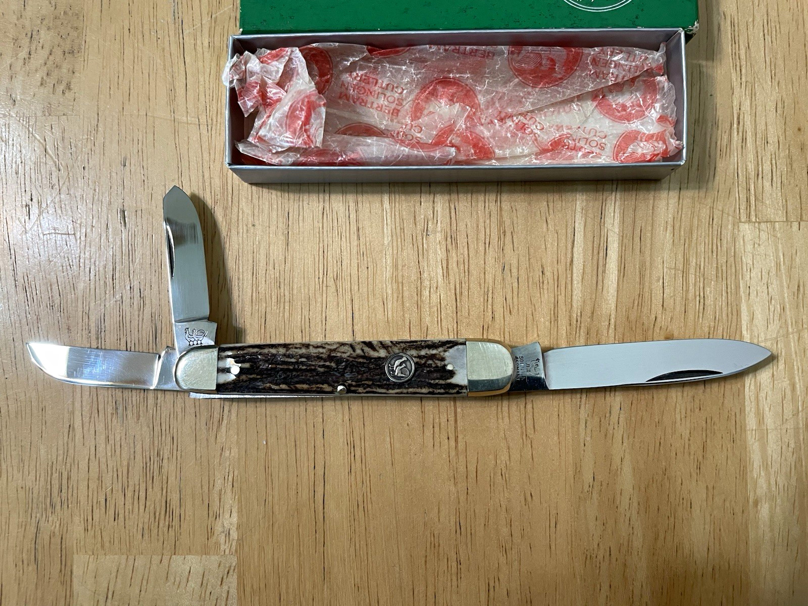 Hen & Rooster 3-Blade Stockman Pocketknife Stag Handle Solingen Germany *NM* Hen & Rooster 3-Blade Stockman Pocketknife Stag Handle Solingen Germany *NM*