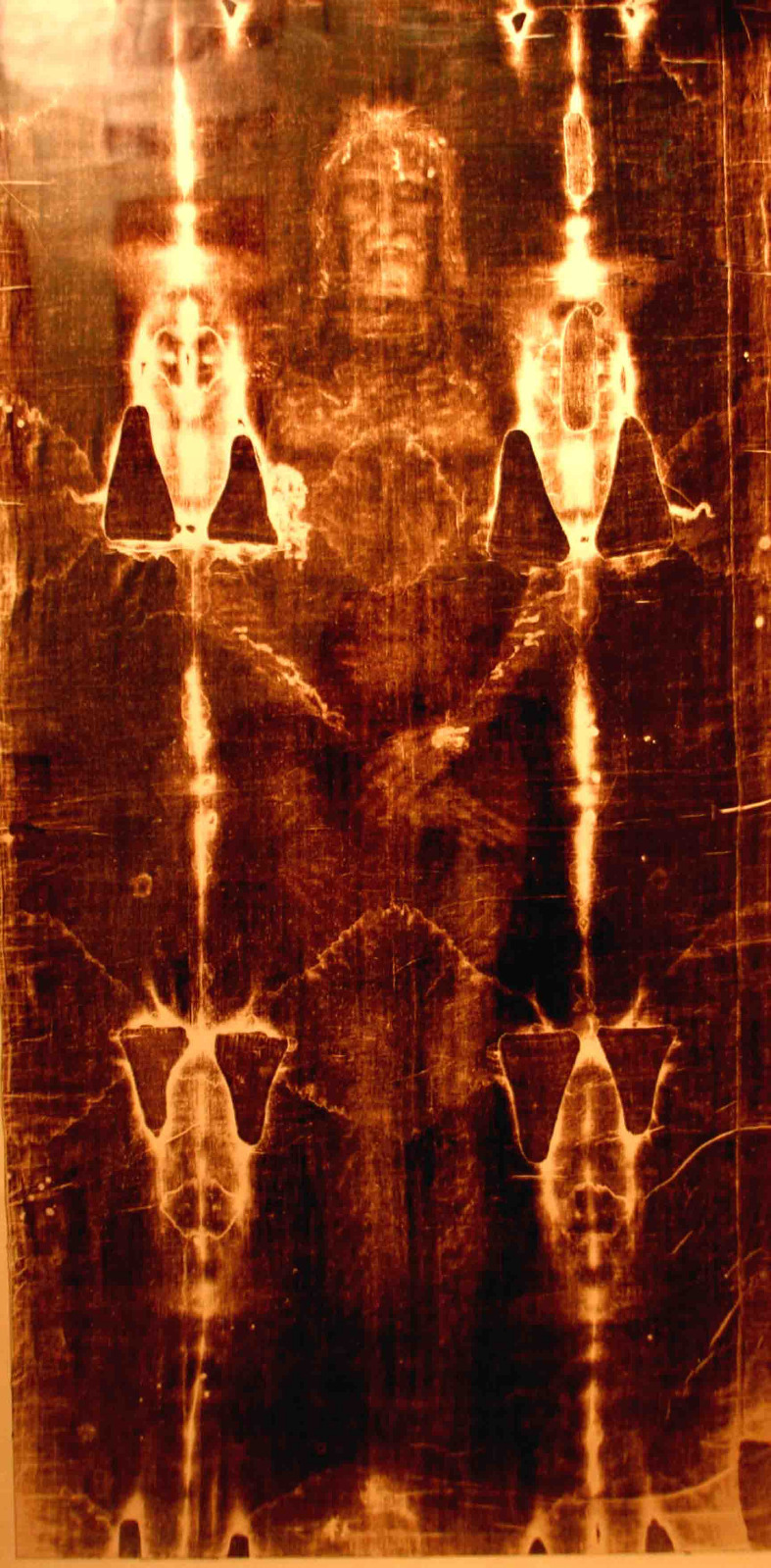 Shroud of Turin 24x49 Printed on Art Canvas Fabric Stunning