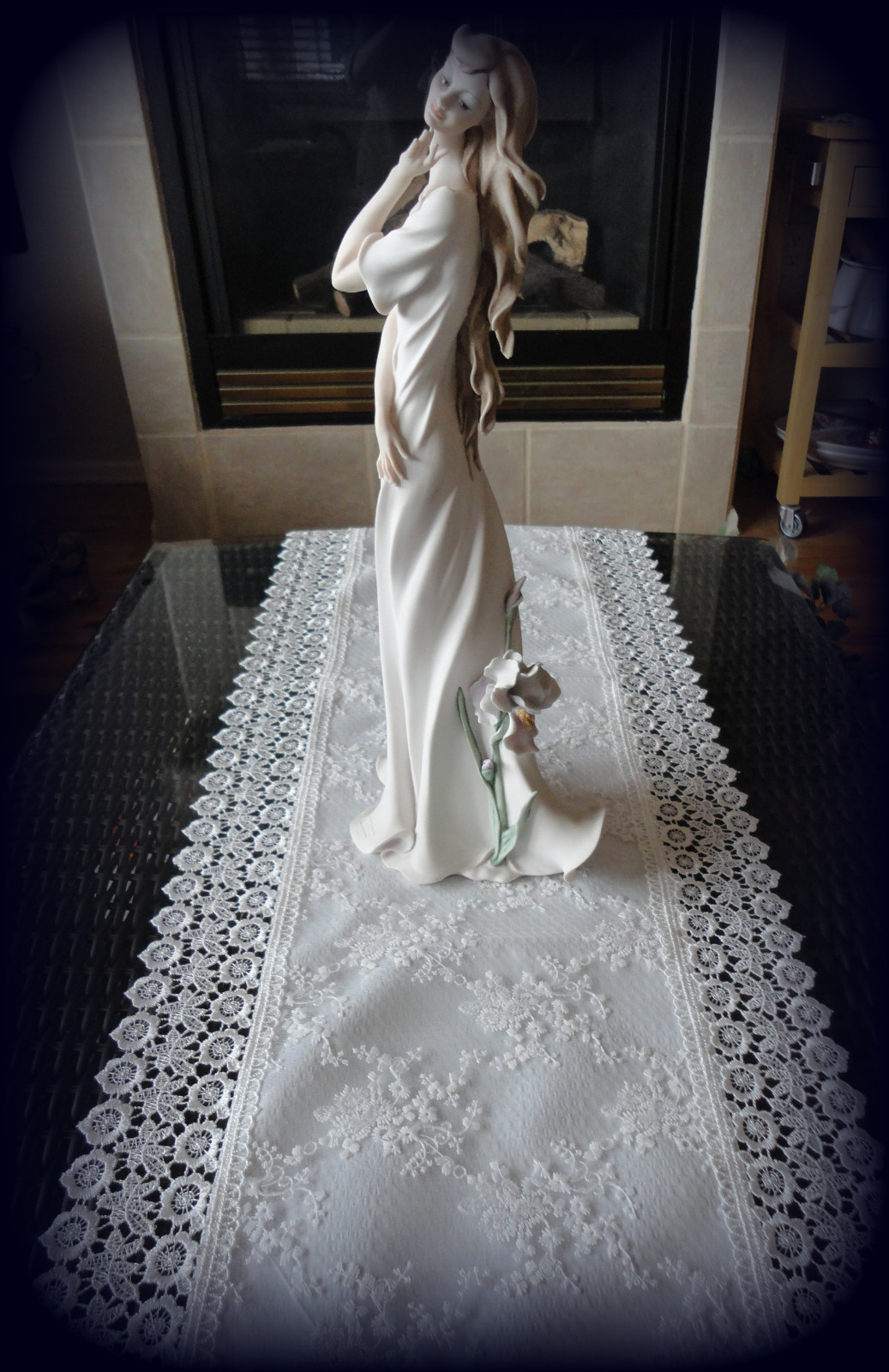  Dresser Scarf  Table Runner Ivory Princess Lace European Doily 35\