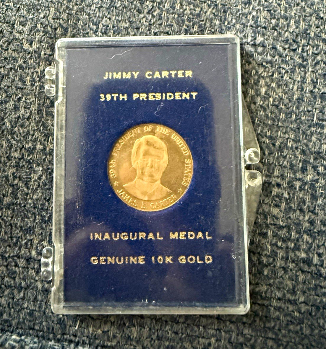 Jimmy Carter Inaugural Medal 10K Gold 1977 39th President United States