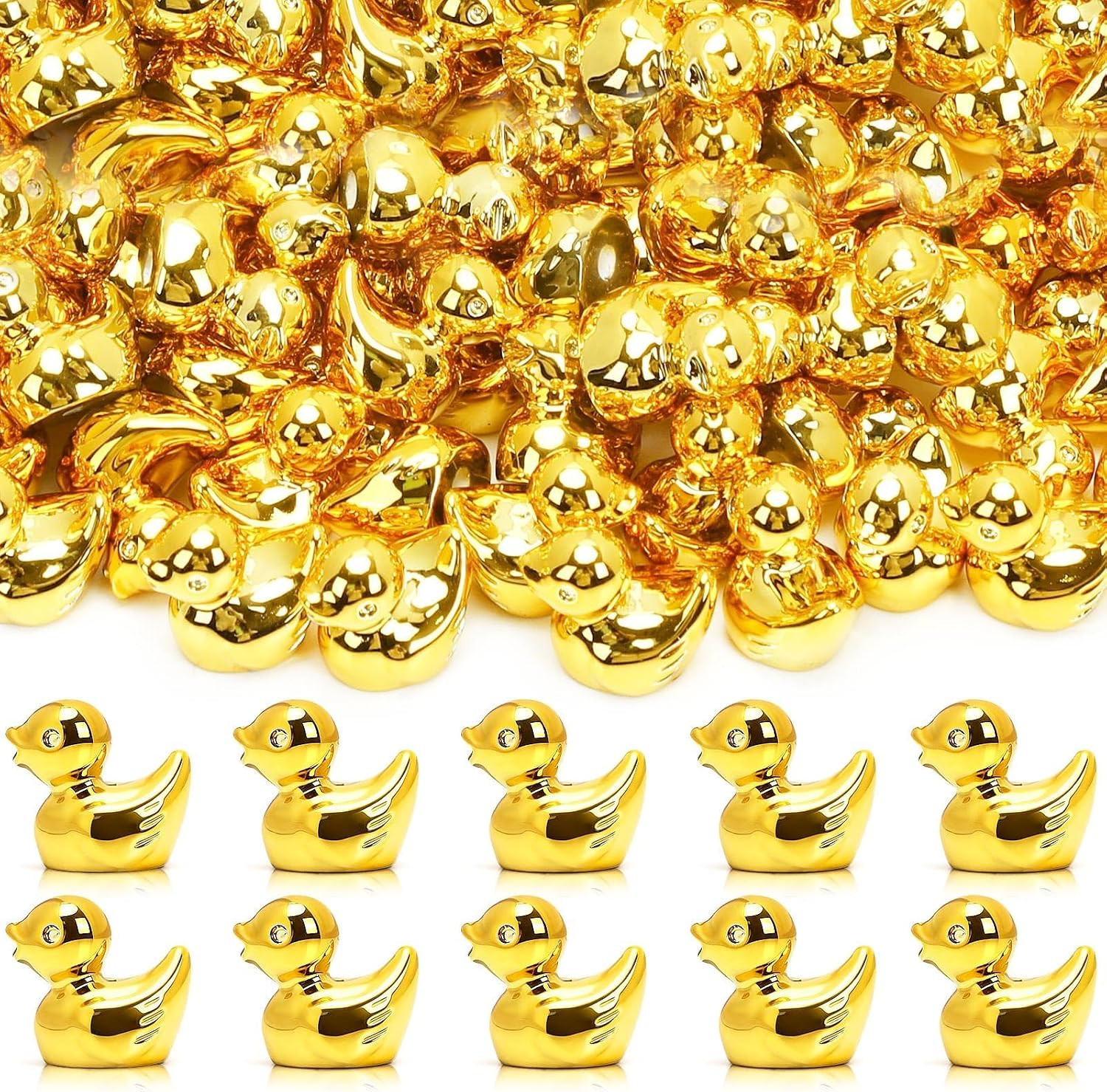 50Pcs Mini Golden Ducks Tiny Resin Gold Duck Figurines for Craft 50Pcs Mini Golden Ducks Tiny Resin Gold Duck Figurines for Craft