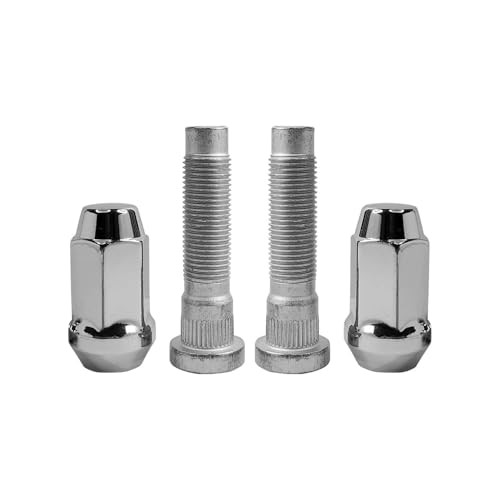1/2-20 Chrome Wheel Lug Stud Nut Set Compatible with 2009-2019 Ford Edge