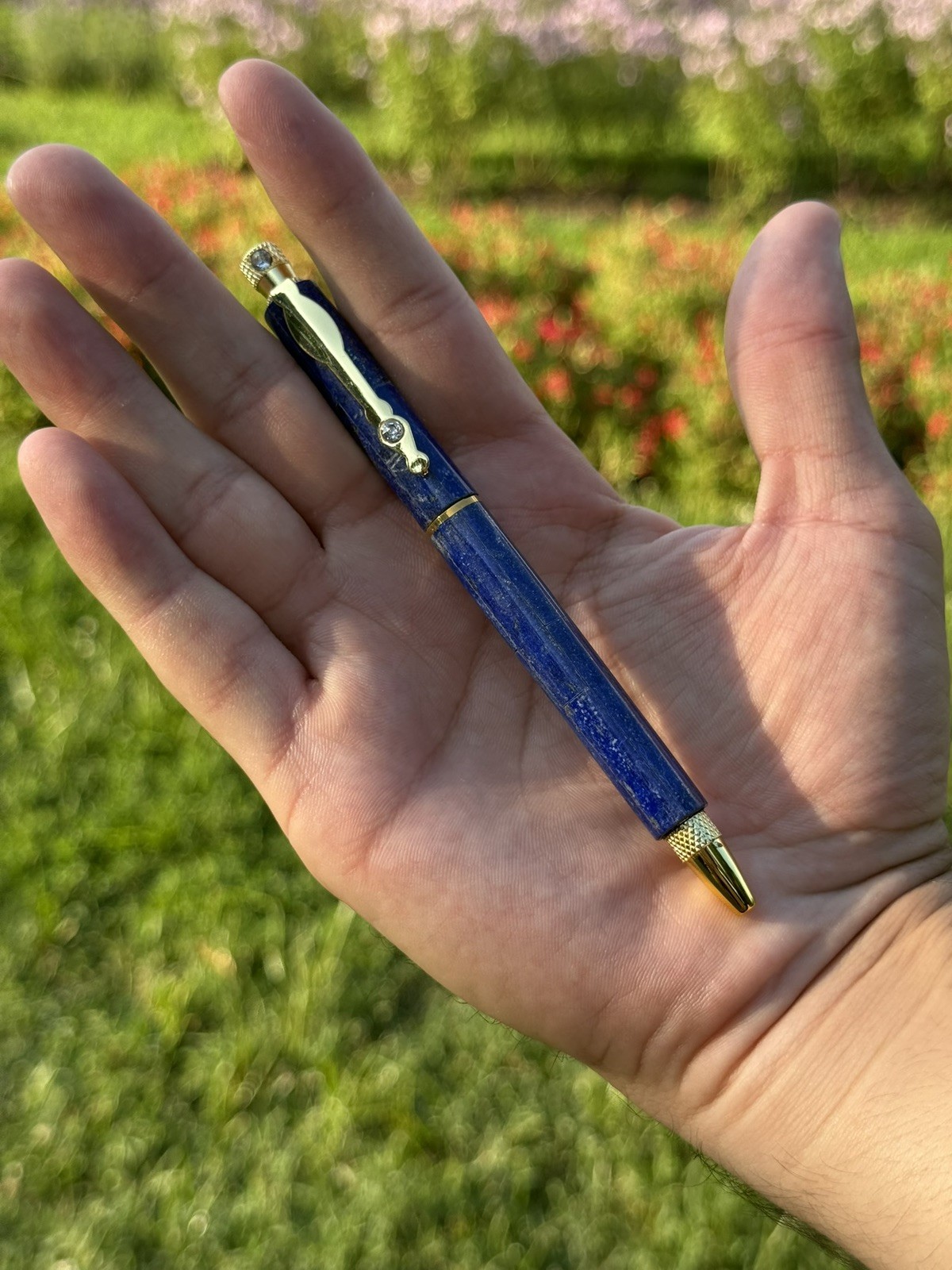 Handcrafted Natural Afghan Lapis Lazuli Pen Handcrafted Natural Afghan Lapis Lazuli Pen