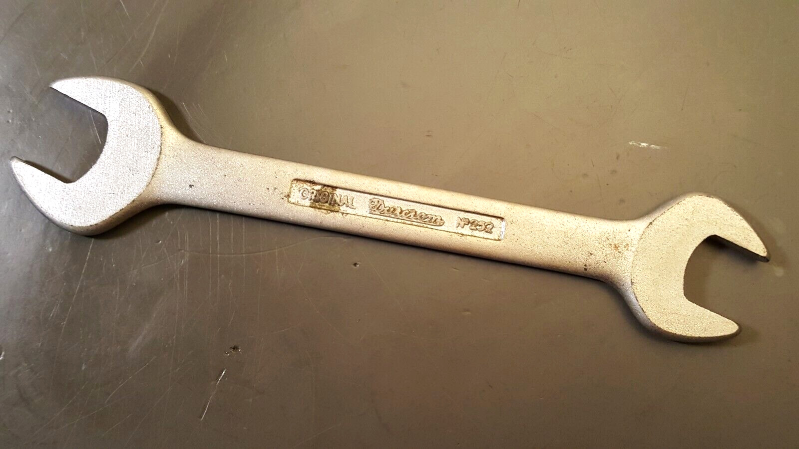 Vintage Original Durcrom No. 252 Open End Spanner Wrench 26mm - 24mm 10\