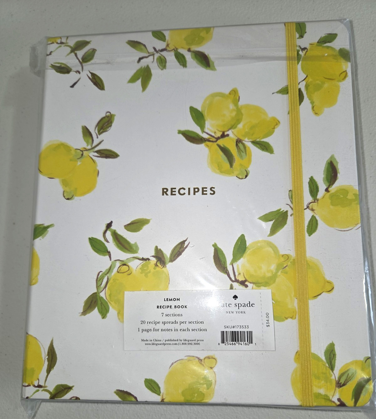 NEW Kate Spade Blank Recipe Book For Your Recipes