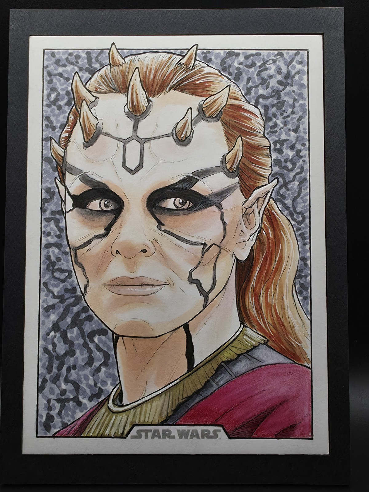 2024 Topps Star Wars Mother Koril Oversized Original Art Card By Kevin P. West