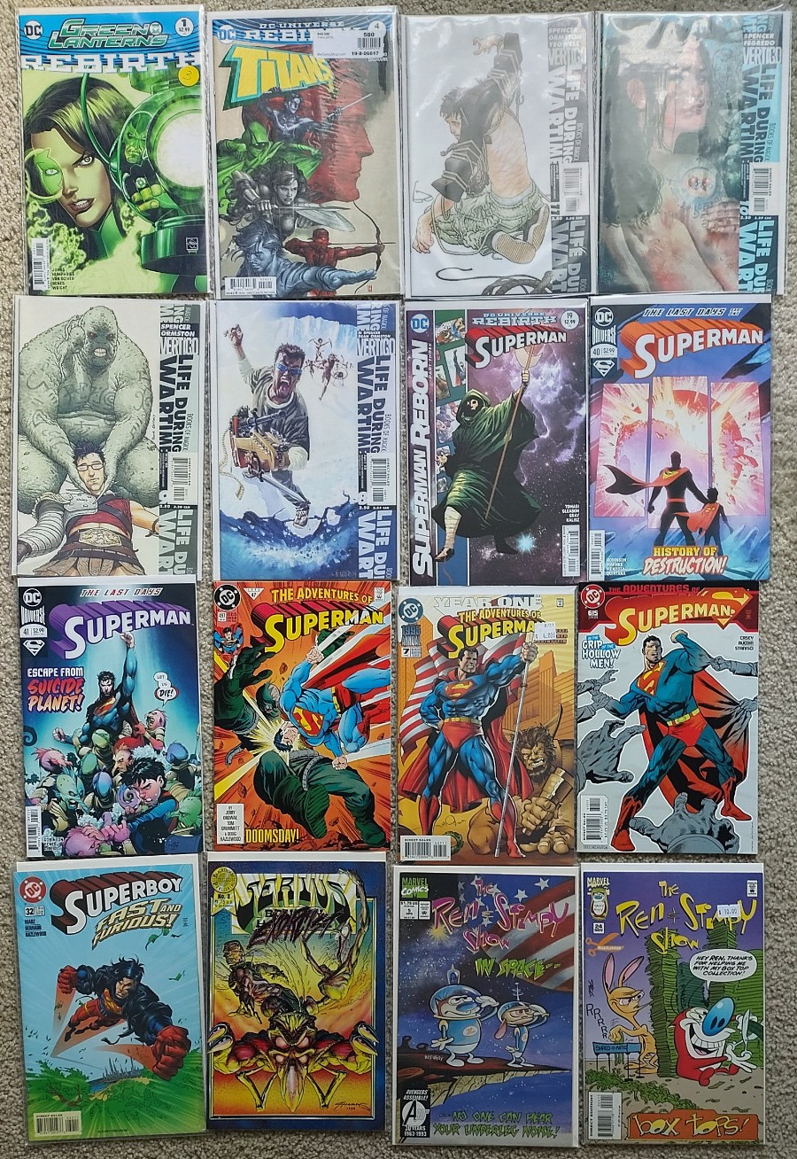 Vintage Modern Comic Book Lot 16 DC Marvel Vertigo Superman Green Lantern Rebirt Vintage Modern Comic Book Lot 16 DC Marvel Vertigo Superman Green Lantern Rebirt