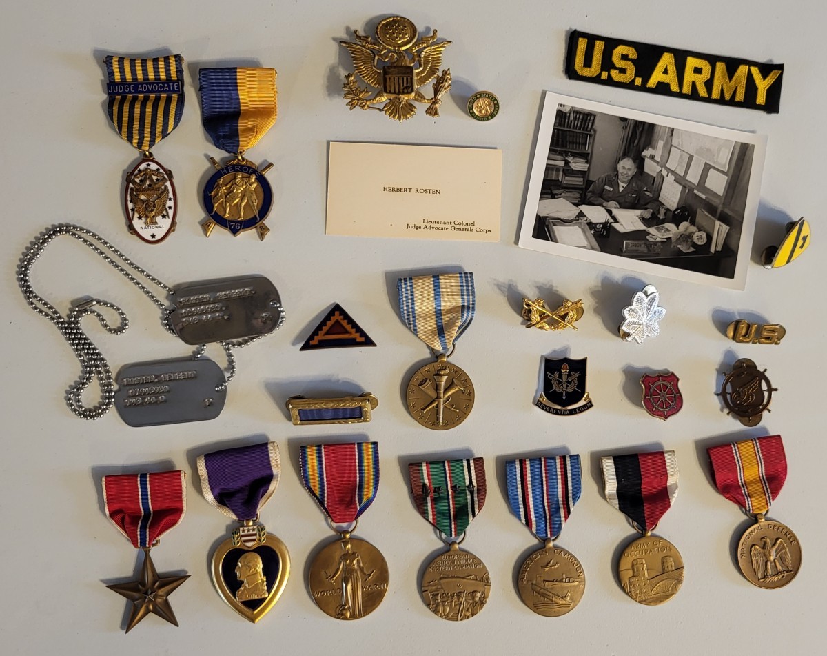 WWII US Army WIA Lt Colonel Medal Lot w/ Dog Tags & More WWII US Army WIA Lt Colonel Medal Lot w/ Dog Tags & More