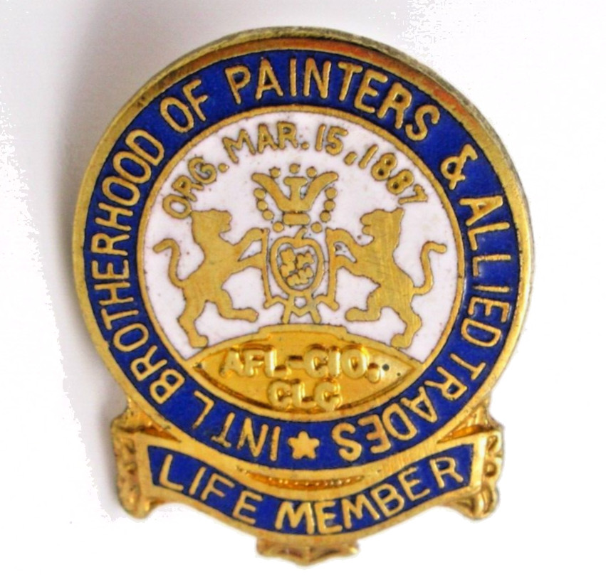 Vintage Brotherhood of Painters & Allied Trades Life Member Pin Union Made Vintage Brotherhood of Painters & Allied Trades Life Member Pin Union Made