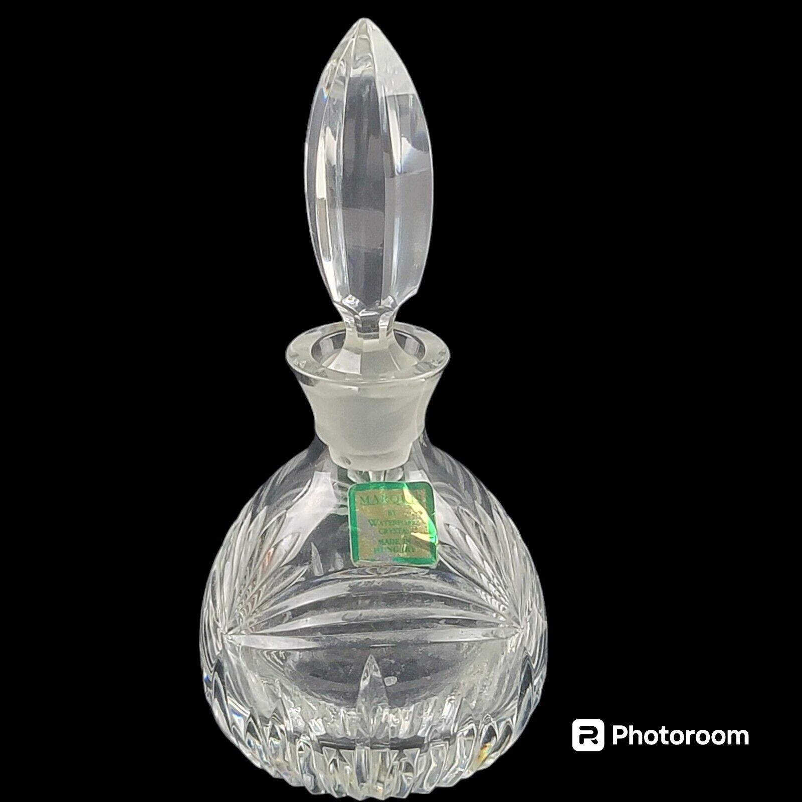 WATERFORD MARQUIS CLEAR CUT CRYSTAL PERFUME BOTTLE WITH STOPPER