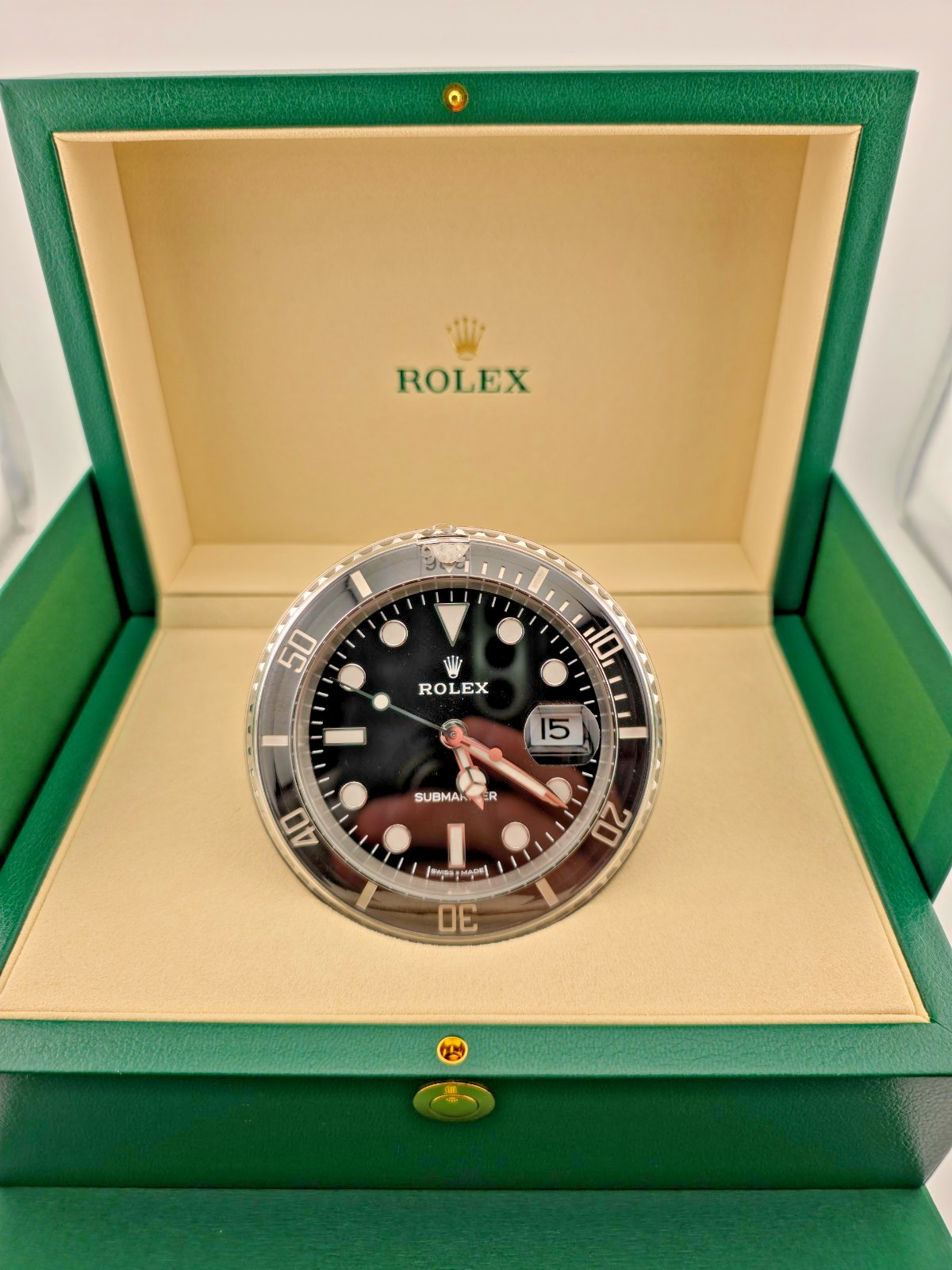 2026 SEP Rolex Submariner Date Desk Clock 909010LN 80mm Stainless Steel