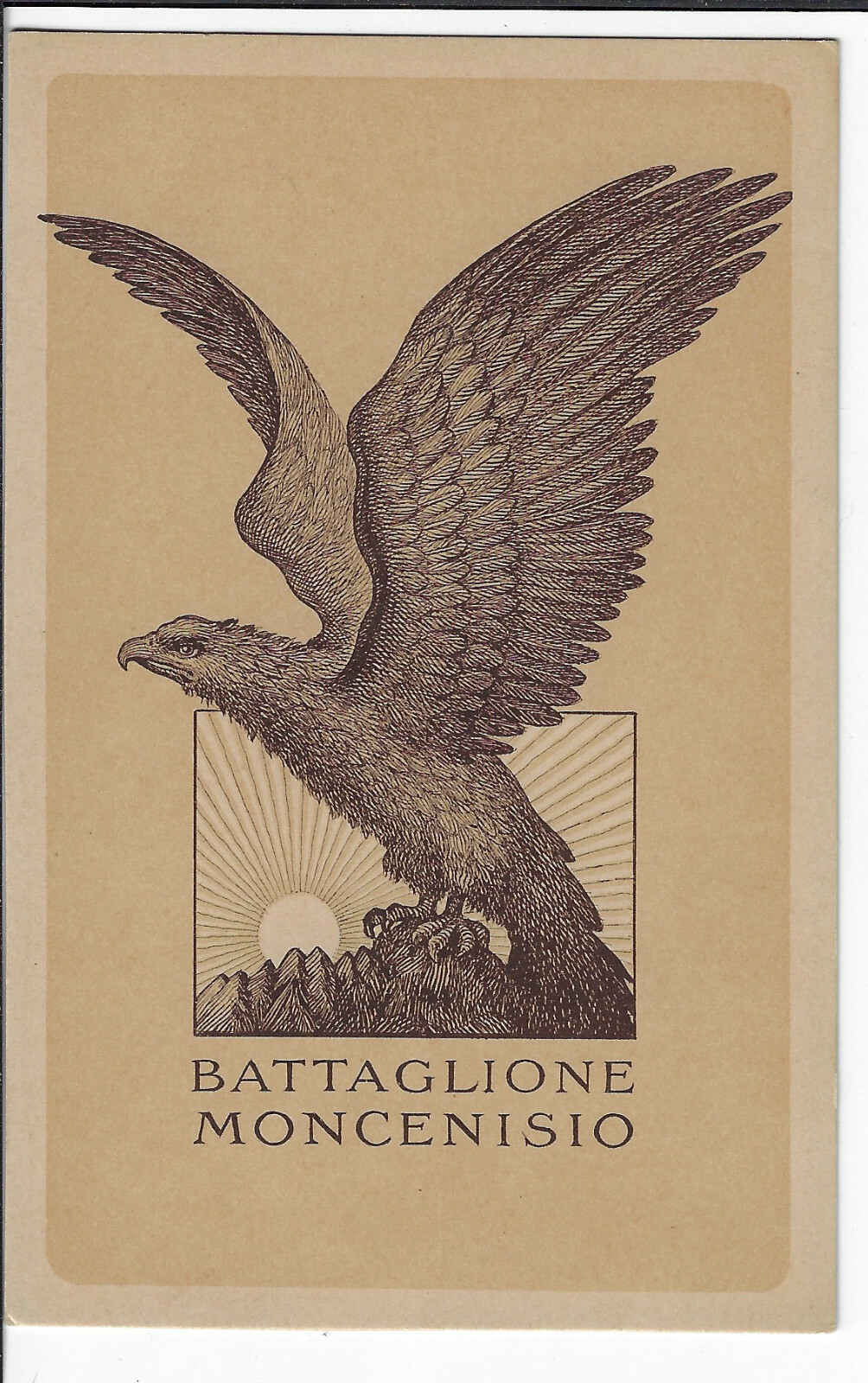WWII Italian Art Military Postcard 3o Reggimento Alpini Battaglione Moncenisio