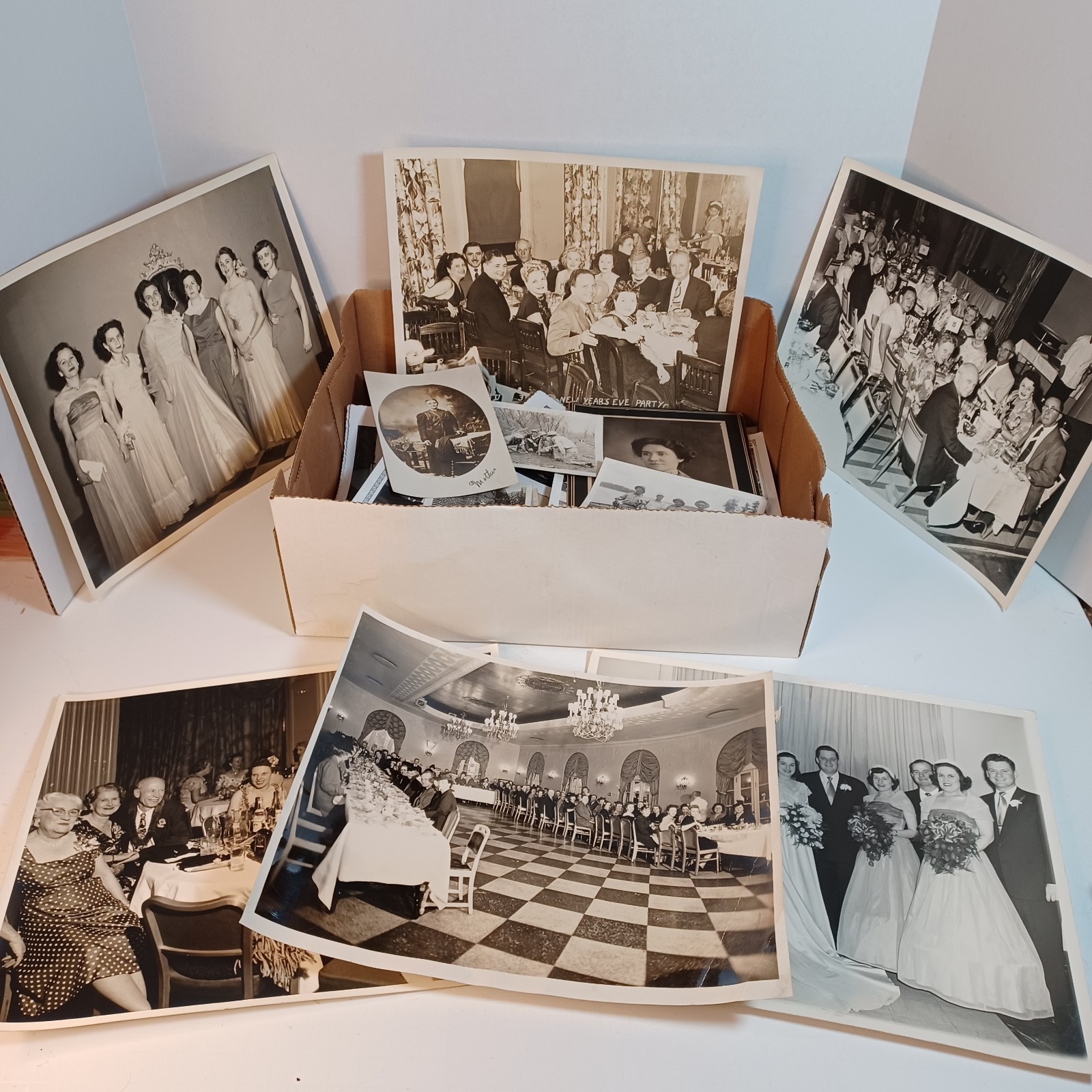 Vintage Antique Snapshots Photos Old Photography Black & White BW Box Lot 