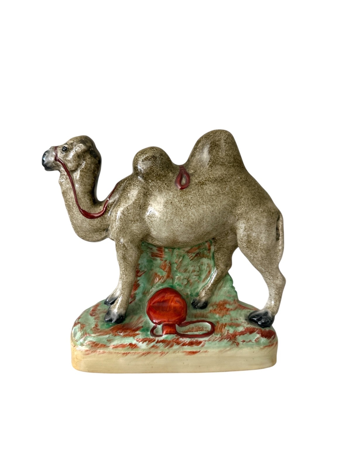 Rare 19th Century Staffordshire Pottery Bactrian Camel 