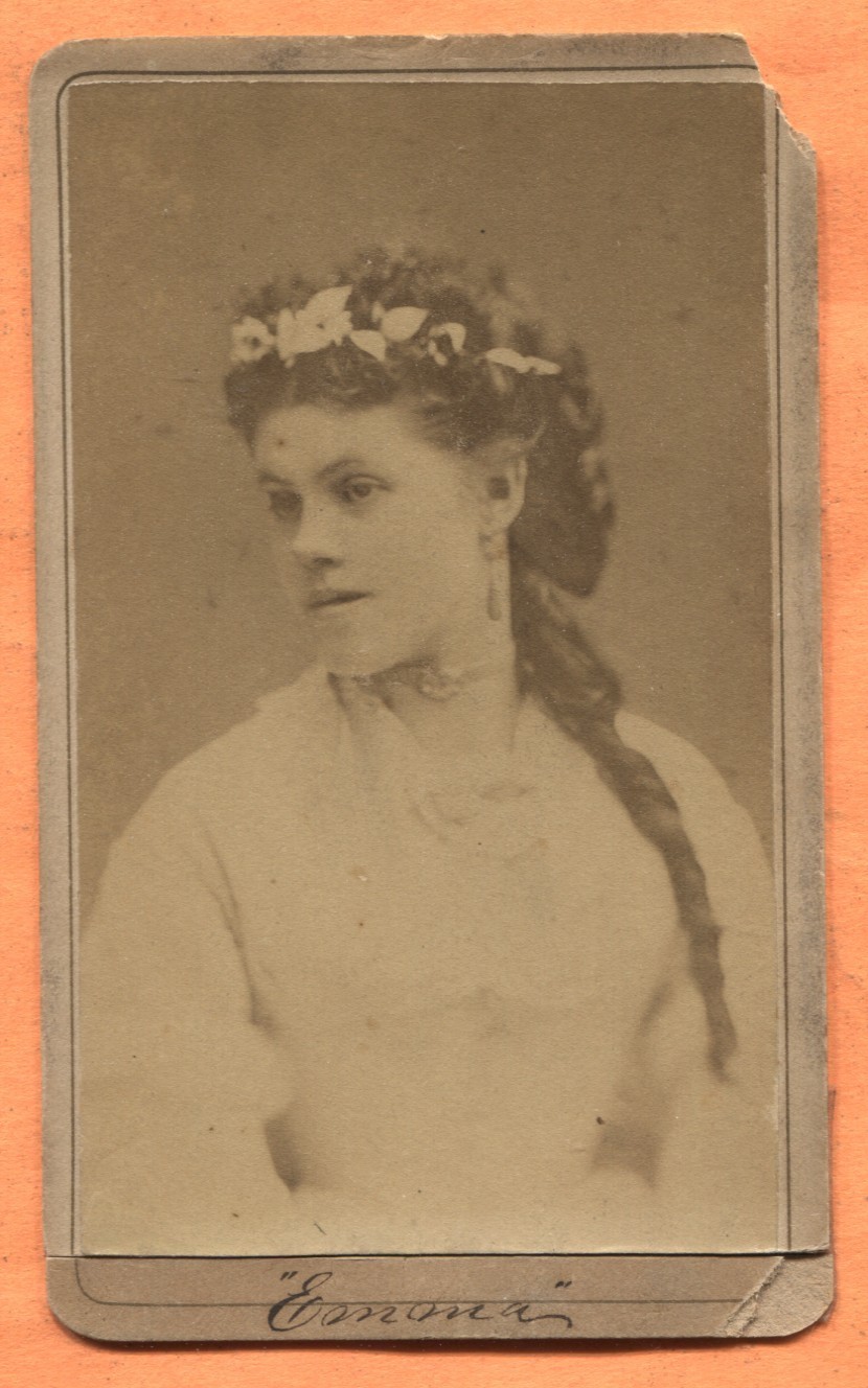 CDV Saint Joseph MO Portrait of a Young Woman ID\'d by Lozo & Co ca1869 Backstamp