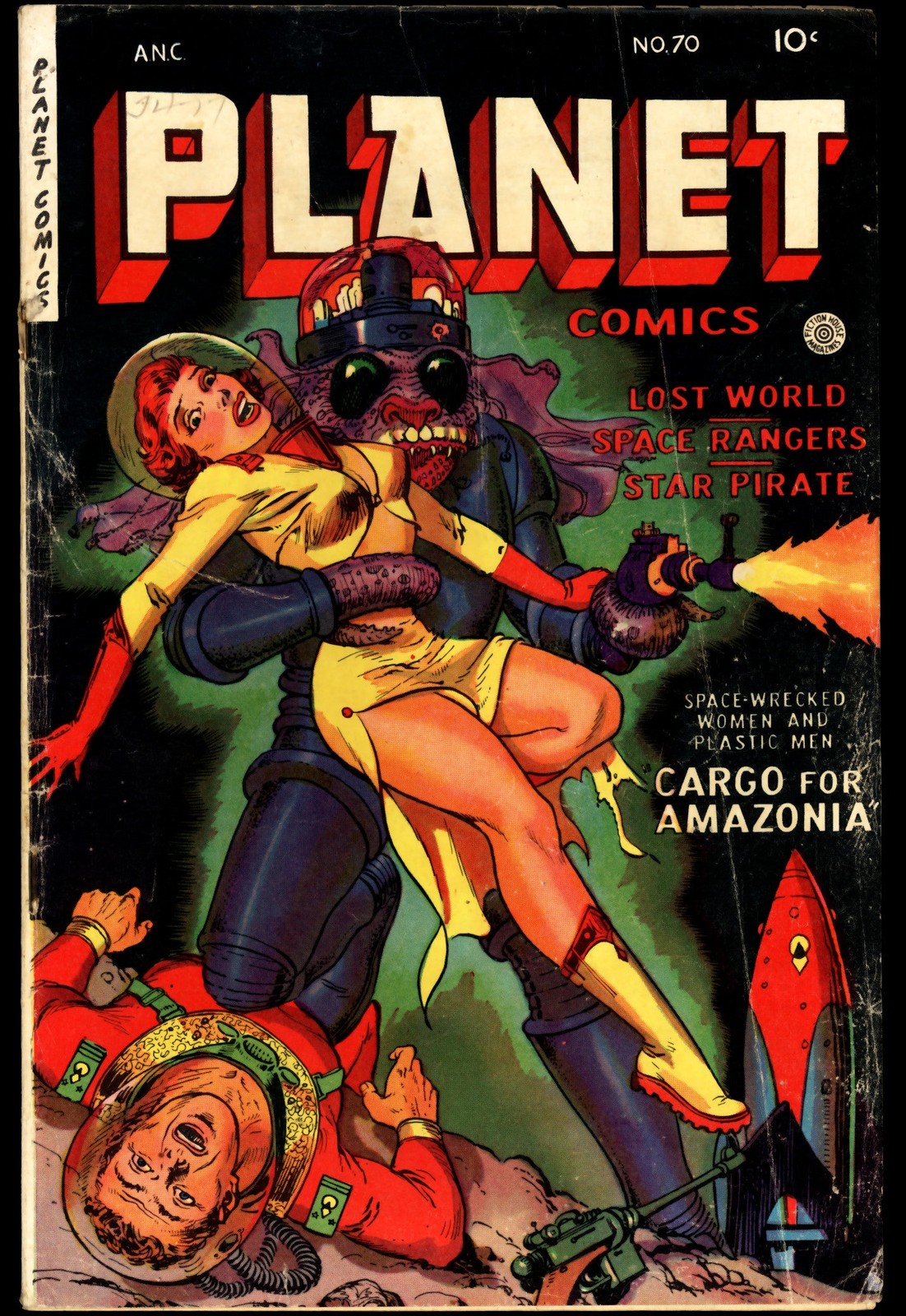 Planet Comics #70 Fiction House 1953 (GD+) Classic Maurice Whitman Cover L@@K