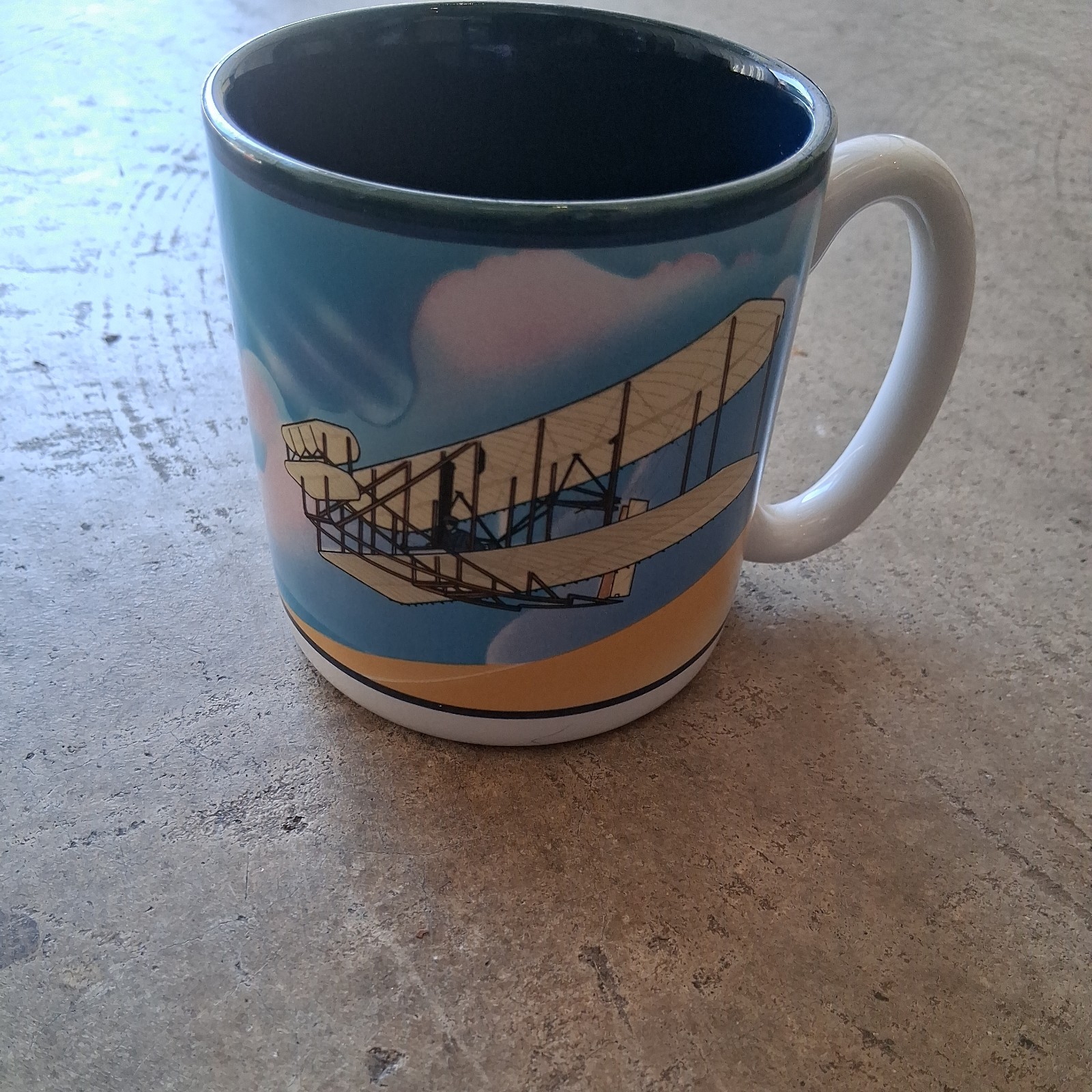 Vintage 1988 Smithsonian Institution Wright Flyer, Coffee Mug,1905 Kitty Hawk.