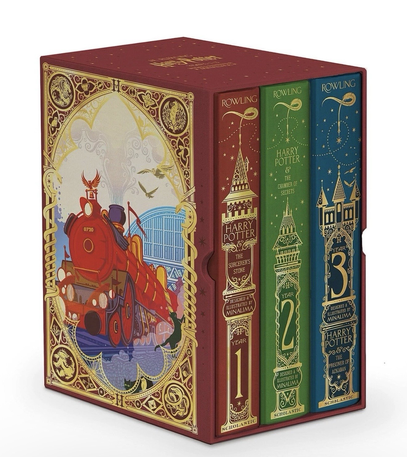 New Sealed Harry Potter Books 1/2/3 MinaLima Edition – Collectible Box Set