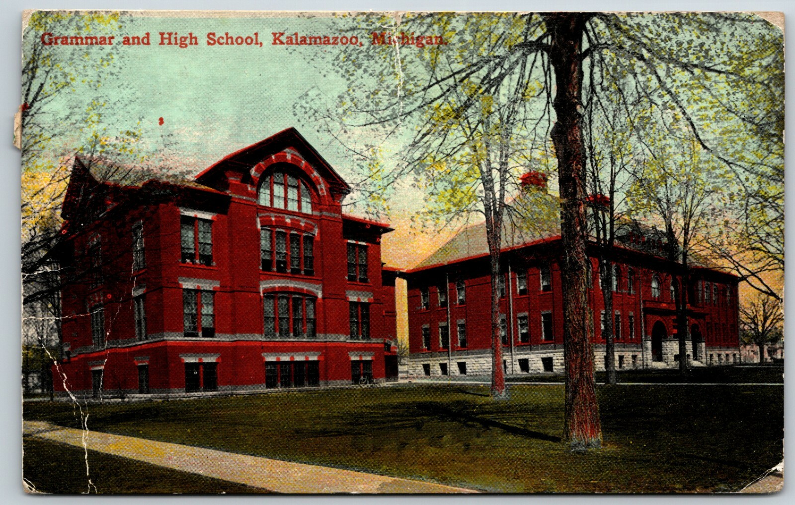 Bronson Hospital, Kalamazoo, Michigan 1917 - Postcard Bronson Hospital, Kalamazoo, Michigan 1917 - Postcard