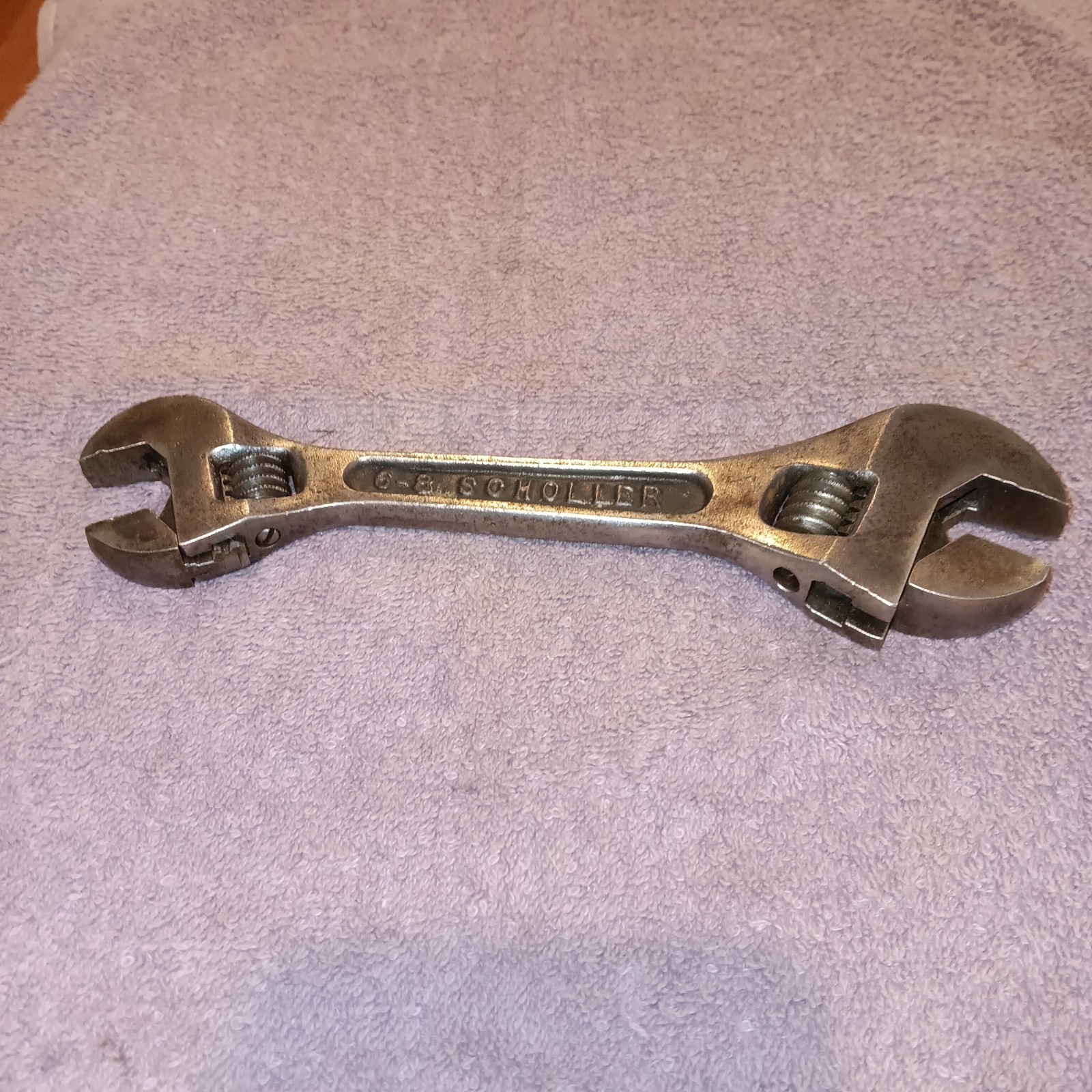Vintage Sscholler Double Ended Adjustable Wrench 6-8 Buffalo, NY Vintage Sscholler Double Ended Adjustable Wrench 6-8 Buffalo, NY