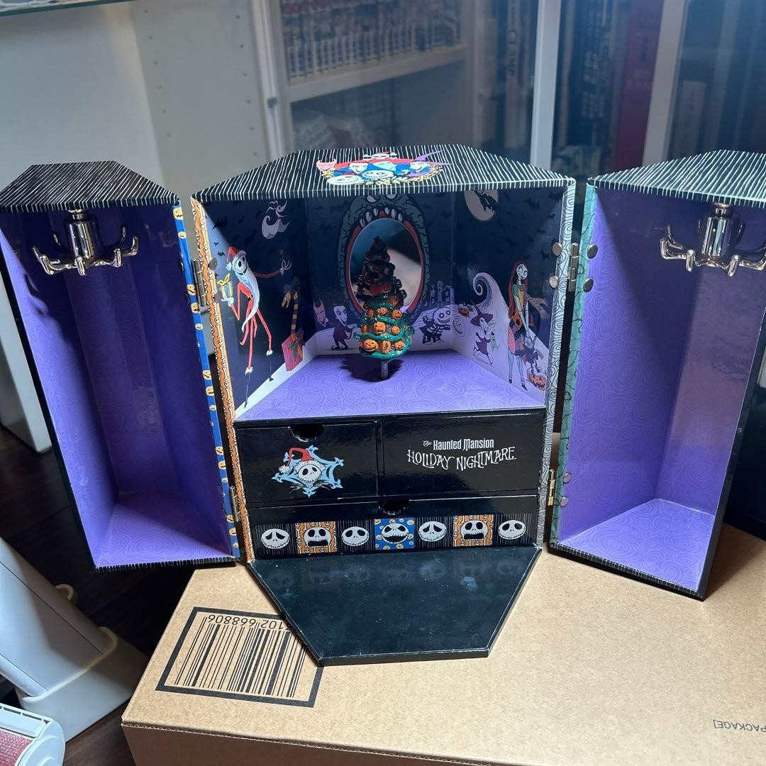 Tokyo Disneyland Nightmare Before Christmas Jewelry Music Box Jack Disney Rare