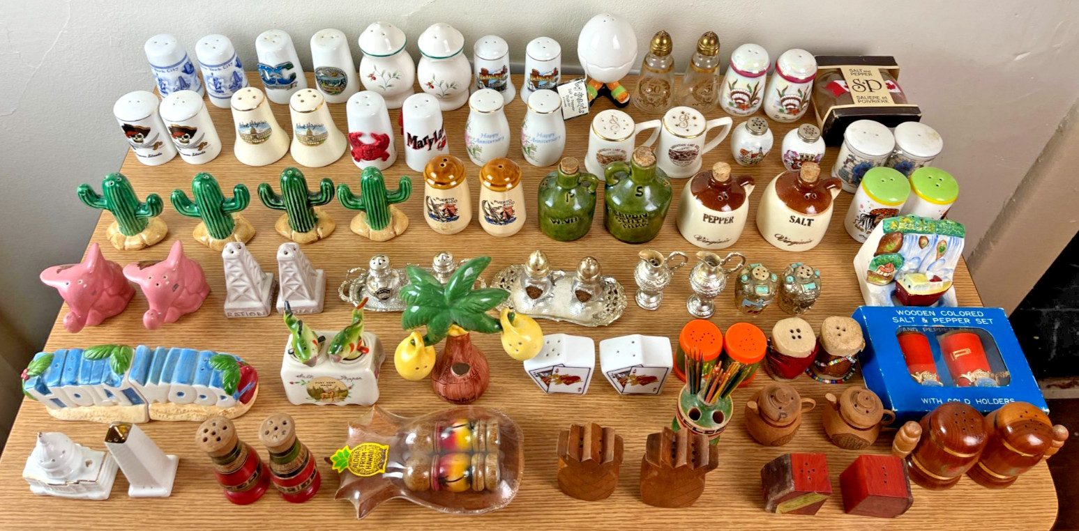 Vintage Salt And Pepper Lot 40+ vintage pfaltzgraff handgemalt handmade & travel