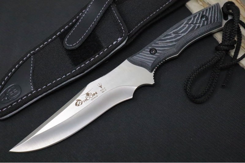 Muela Knives Typhoon-15W Fixed Blade - Micarta Handle / Black Cordura Sheath Muela Knives Typhoon-15W Fixed Blade - Micarta Handle / Black Cordura Sheath