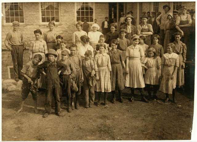 Stevenson Alabama 1913 Cotton Mill Workers Child Labor Group Portrait