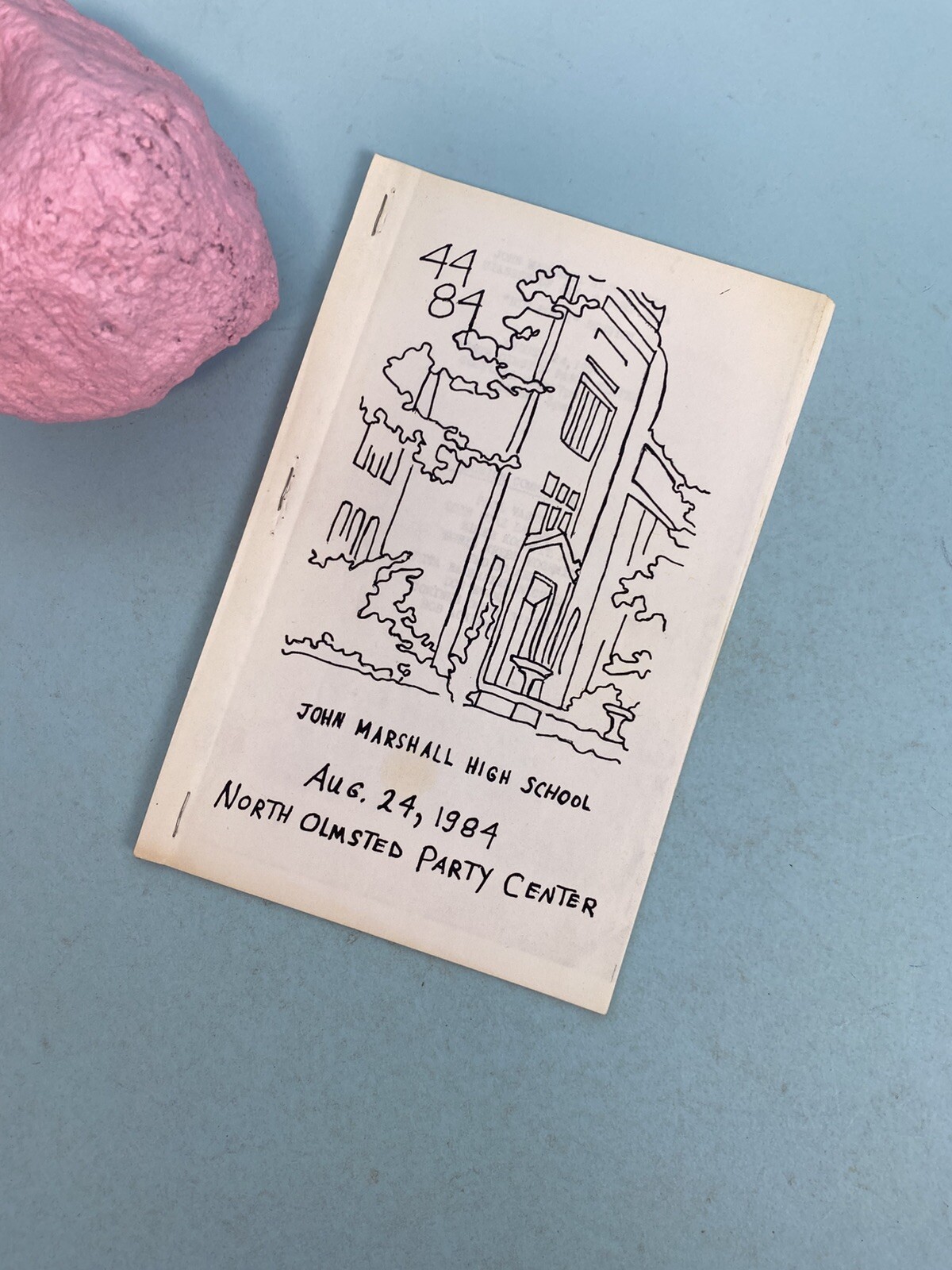 1944 John Marshall High School 40th Class Reunion Program Cleveland, OH
