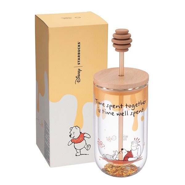 Disney + Starbucks Taiwan DW glass cold cup- Winnie the Pooh 100 years 16oz Disney + Starbucks Taiwan DW glass cold cup- Winnie the Pooh 100 years 16oz