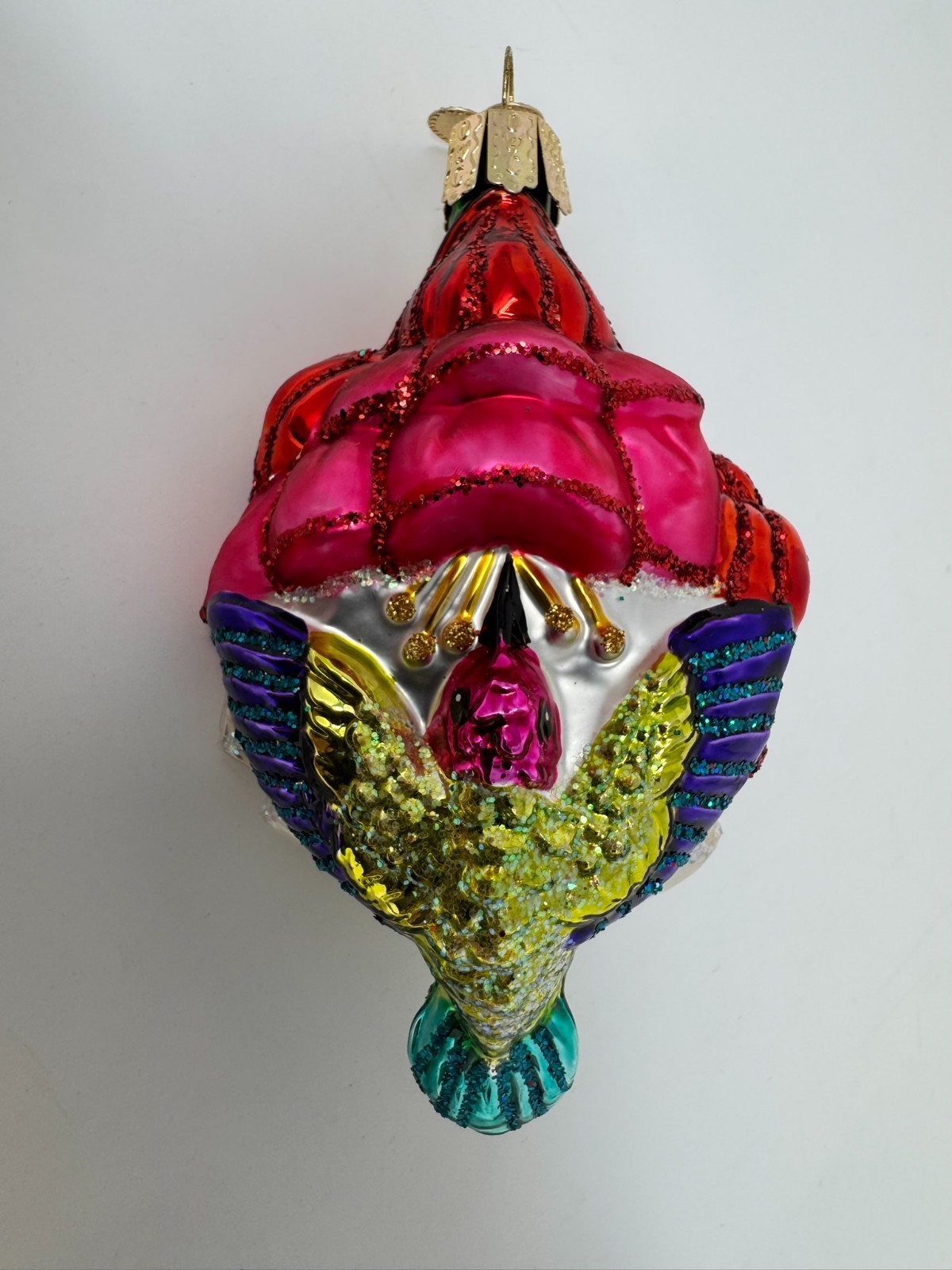 Beautiful Old World Christmas Hummingbird Glass Ornament