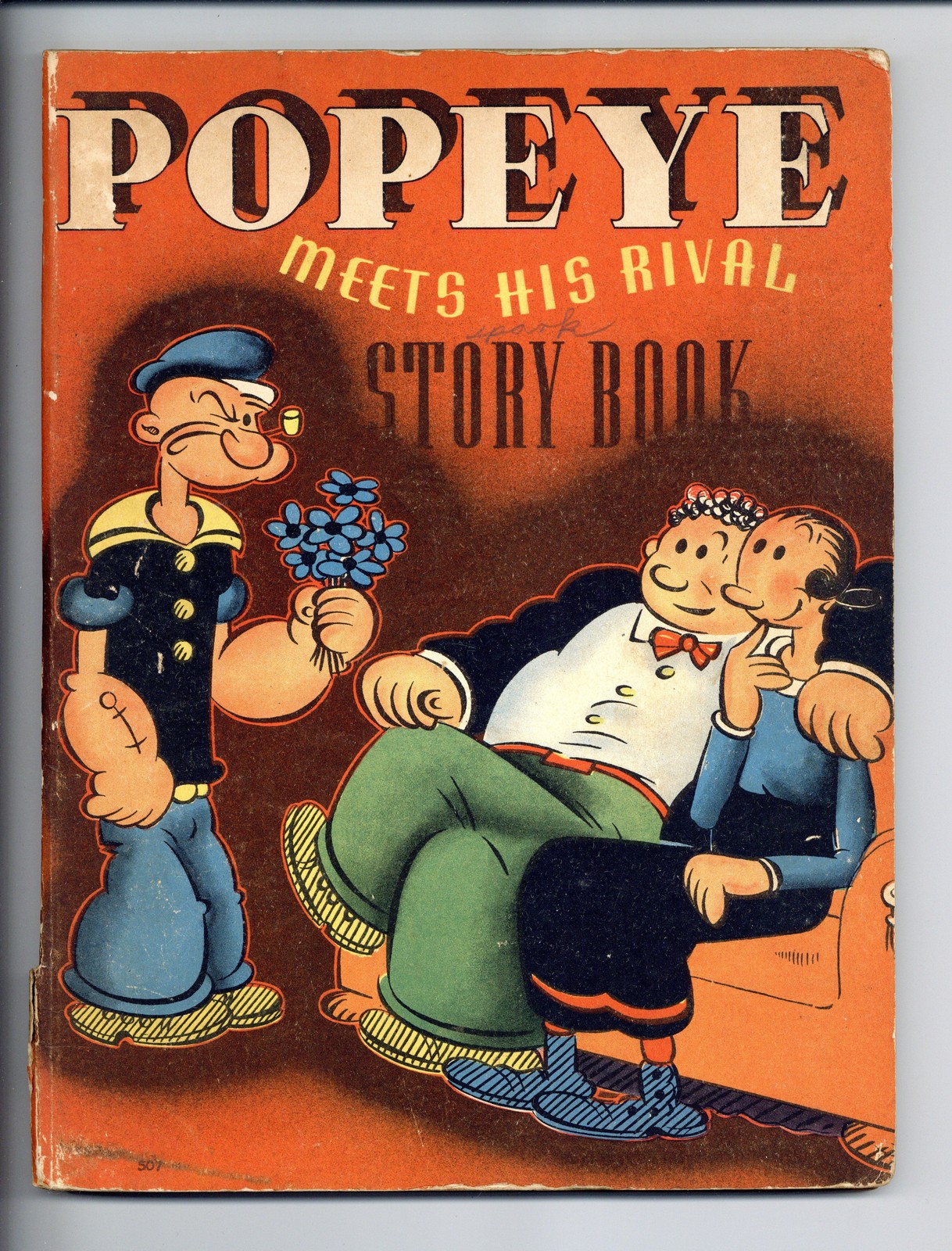 Popeye Meets His Rival Story Book HC #507 GD 1937