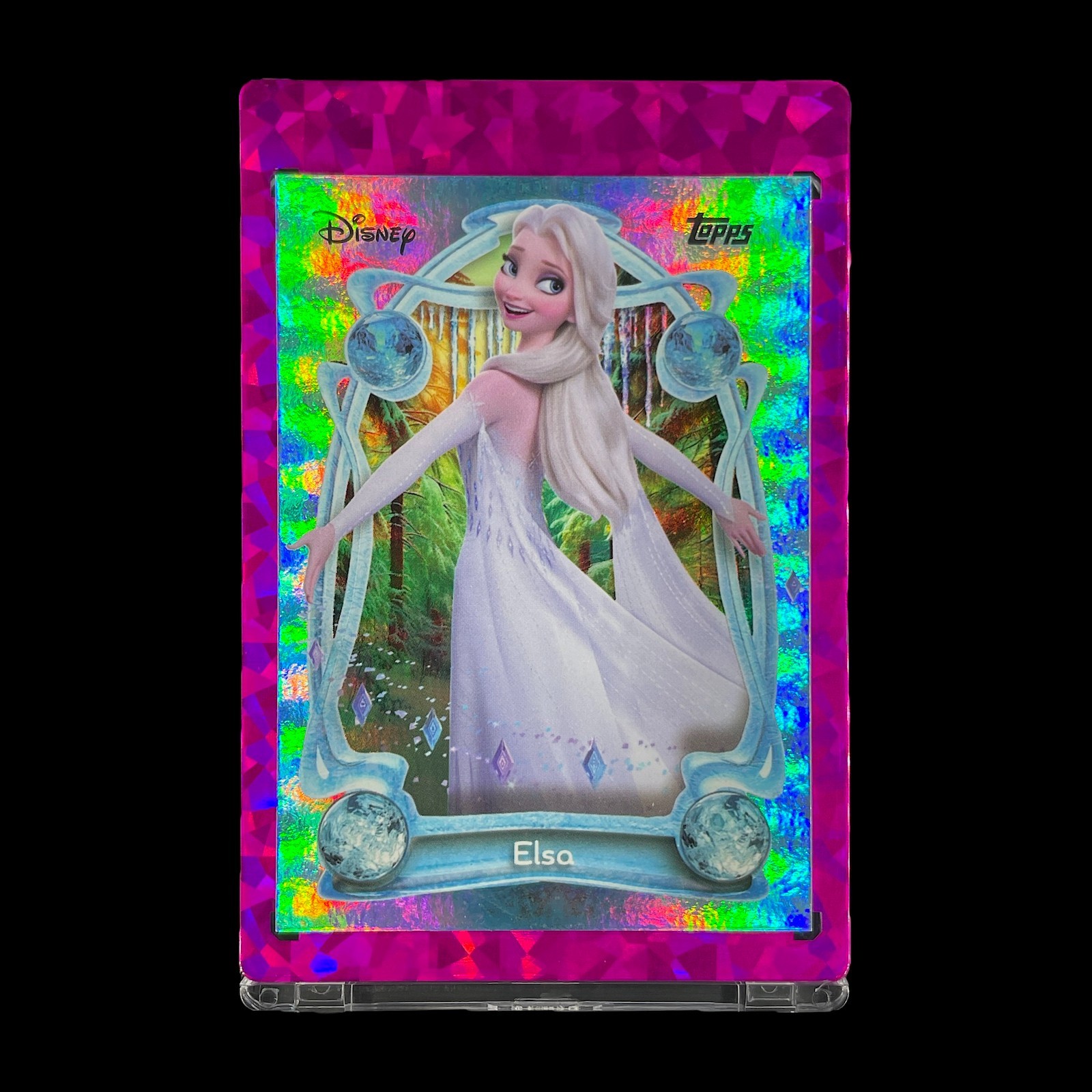 ELSA DISNEY PRINCESS ICY RAINBOW FOIL HOLO CARD 2025 Topps Frozen - Disney