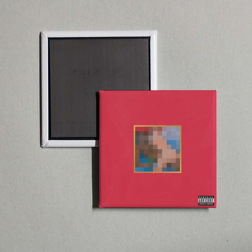 Kanye West - My Beautiful Dark Twisted Fantasy Album Cover Locker Fridge Magnet Kanye West - My Beautiful Dark Twisted Fantasy Album Cover Locker Fridge Magnet