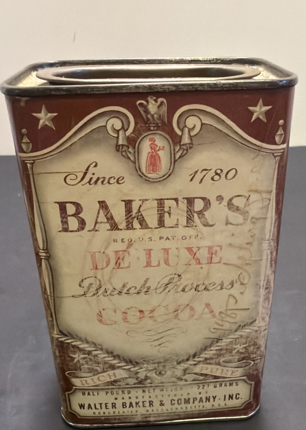 Vintage Walter Baker & Co. LTD. Dutch process Cocoa tin 5 inches