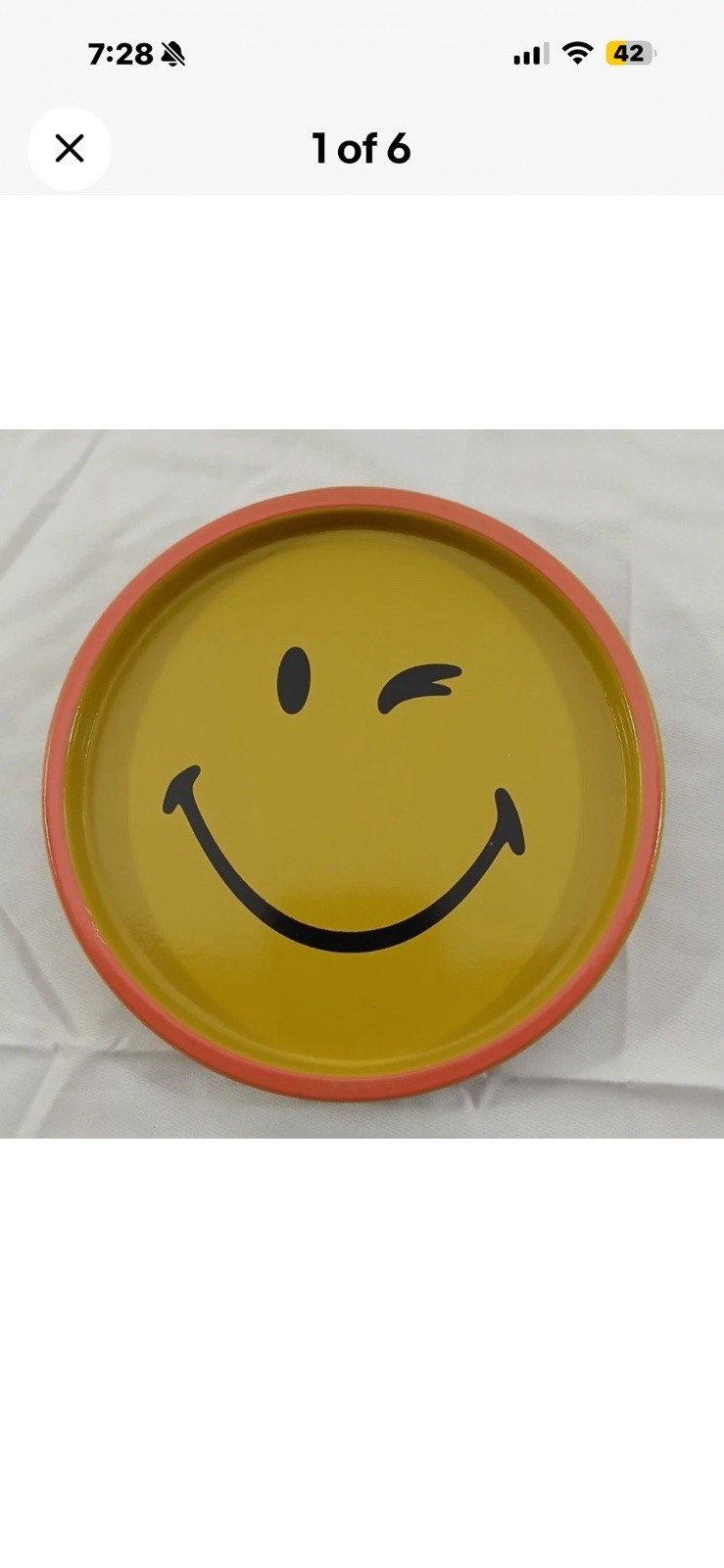 SmileyWorld 6 Inch Round Metal Trinket Jewelry Tray Brand New SmileyWorld 6 Inch Round Metal Trinket Jewelry Tray Brand New